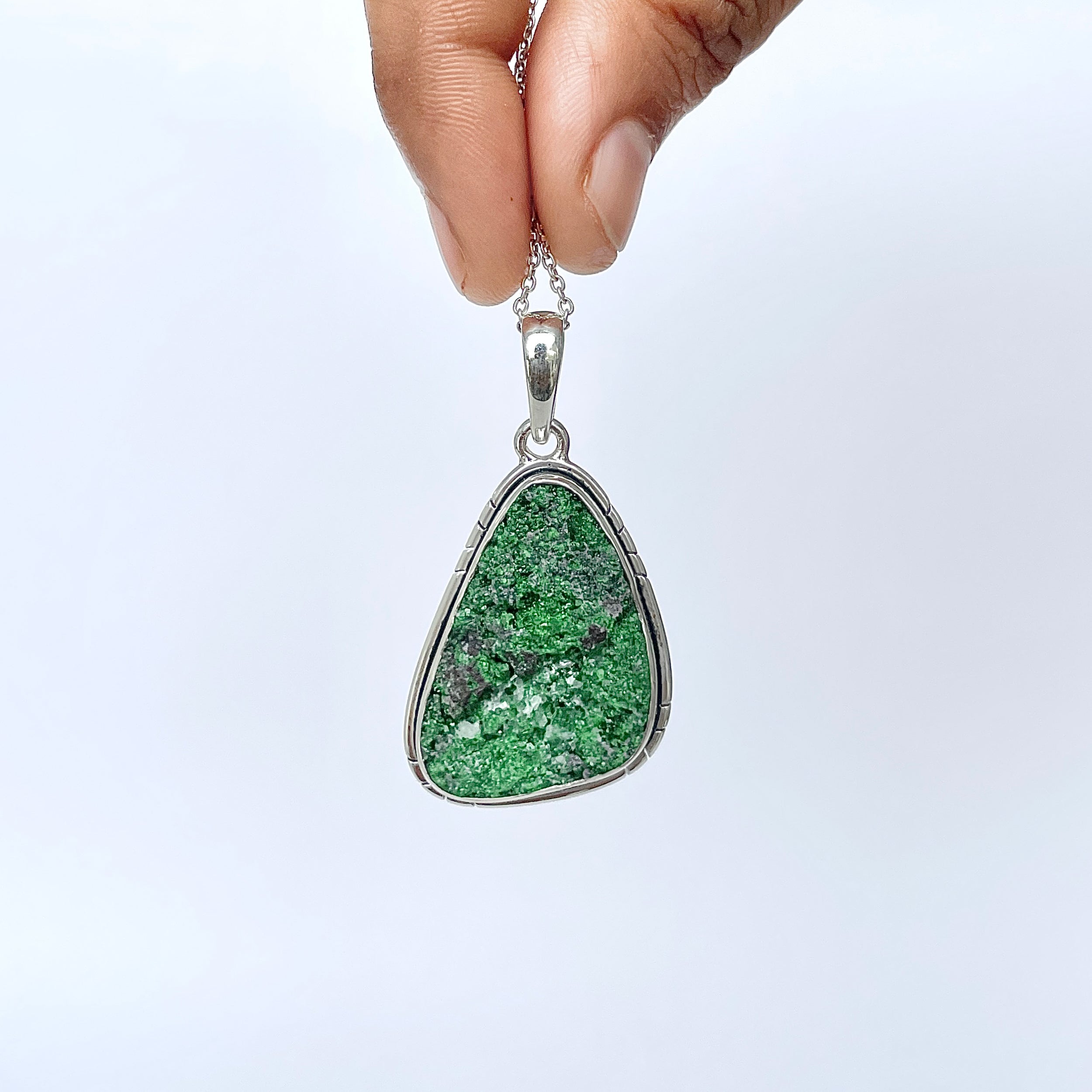 Uvarovite Pendant-(UVR-P-147.)