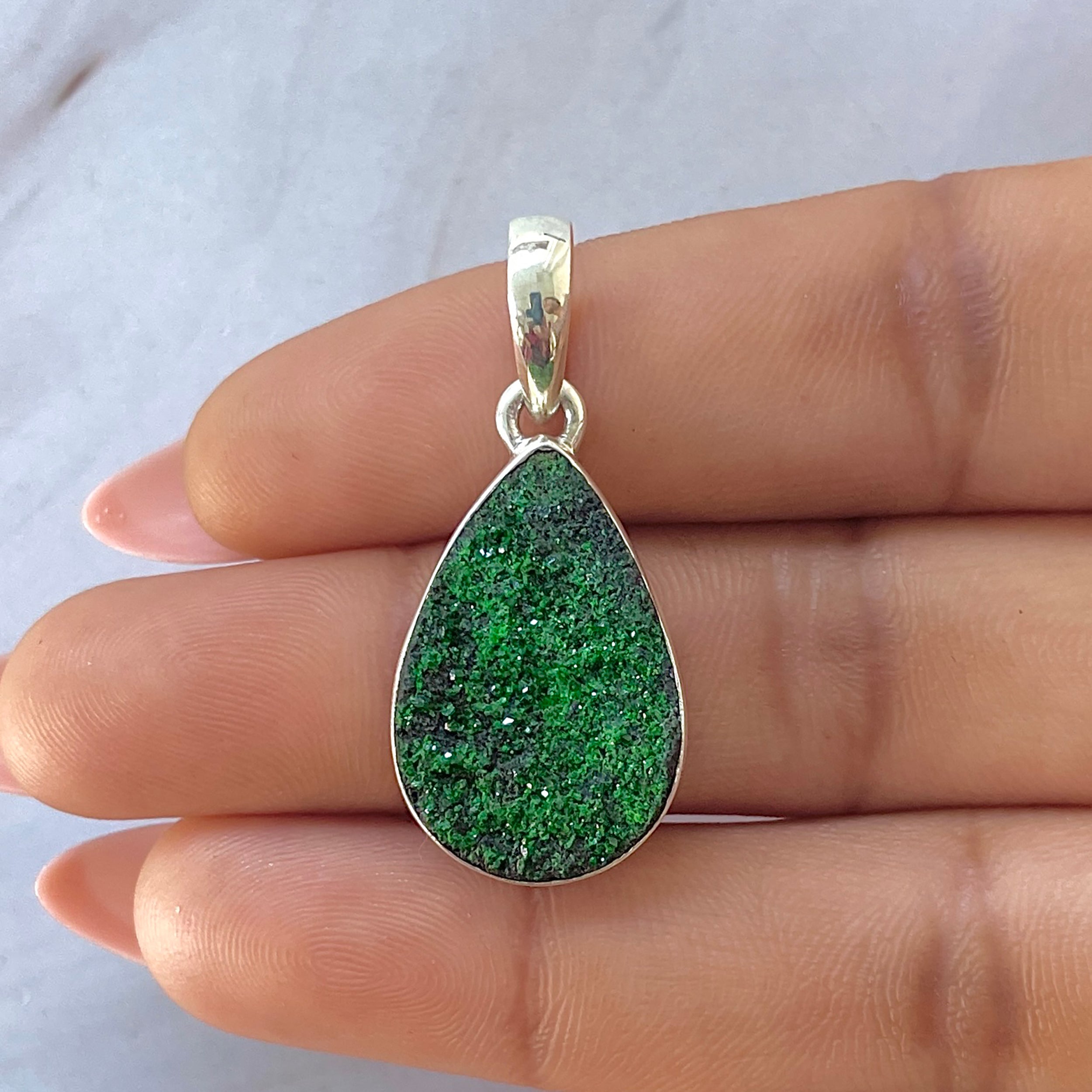 Uvarovite Pendant-(UVR-P-152.)