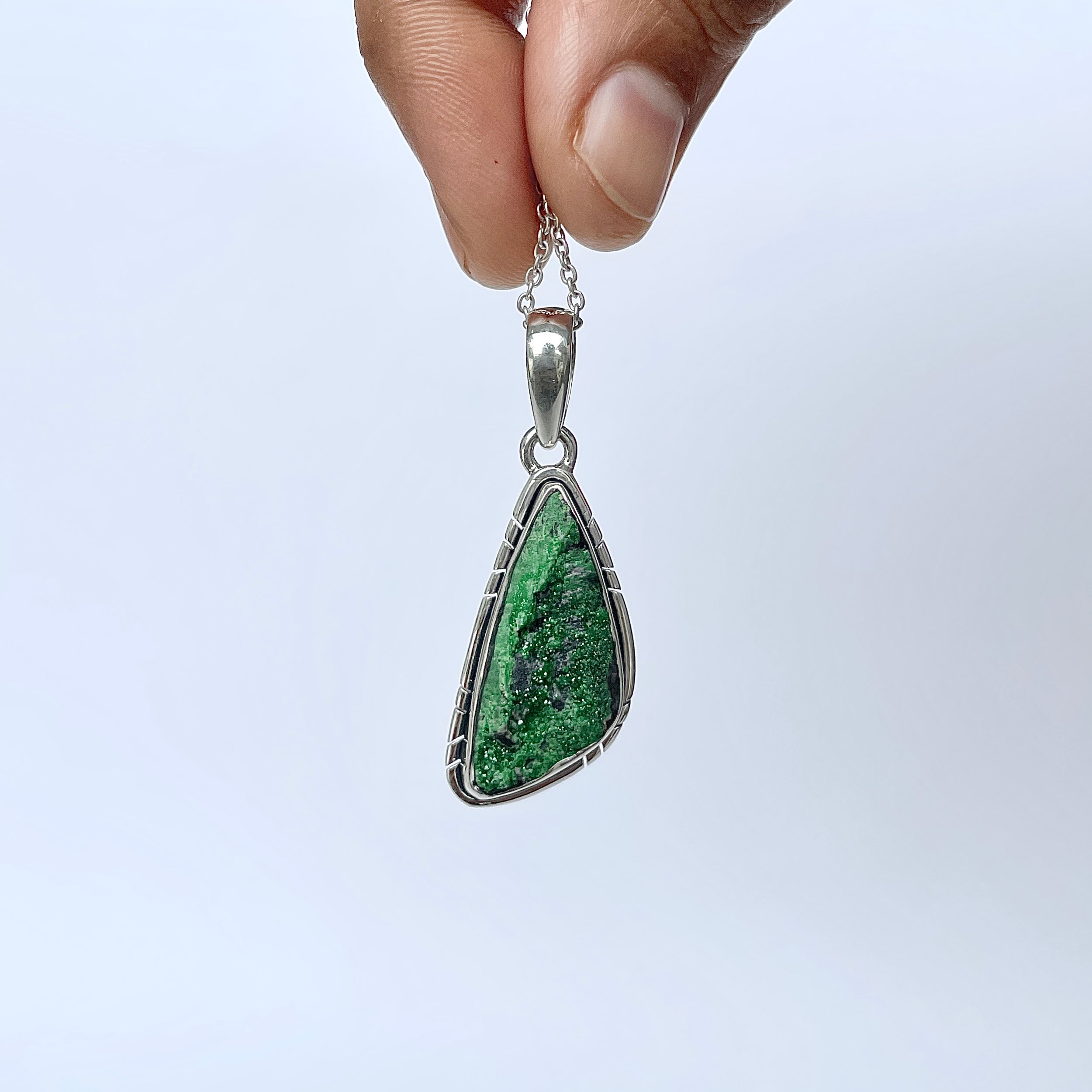 Uvarovite Pendant-(UVR-P-155.)