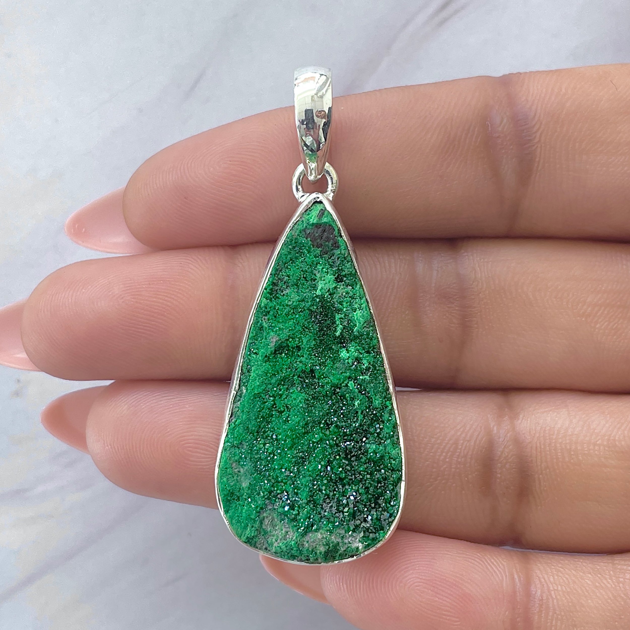 Uvarovite Pendant-(UVR-P-156.)