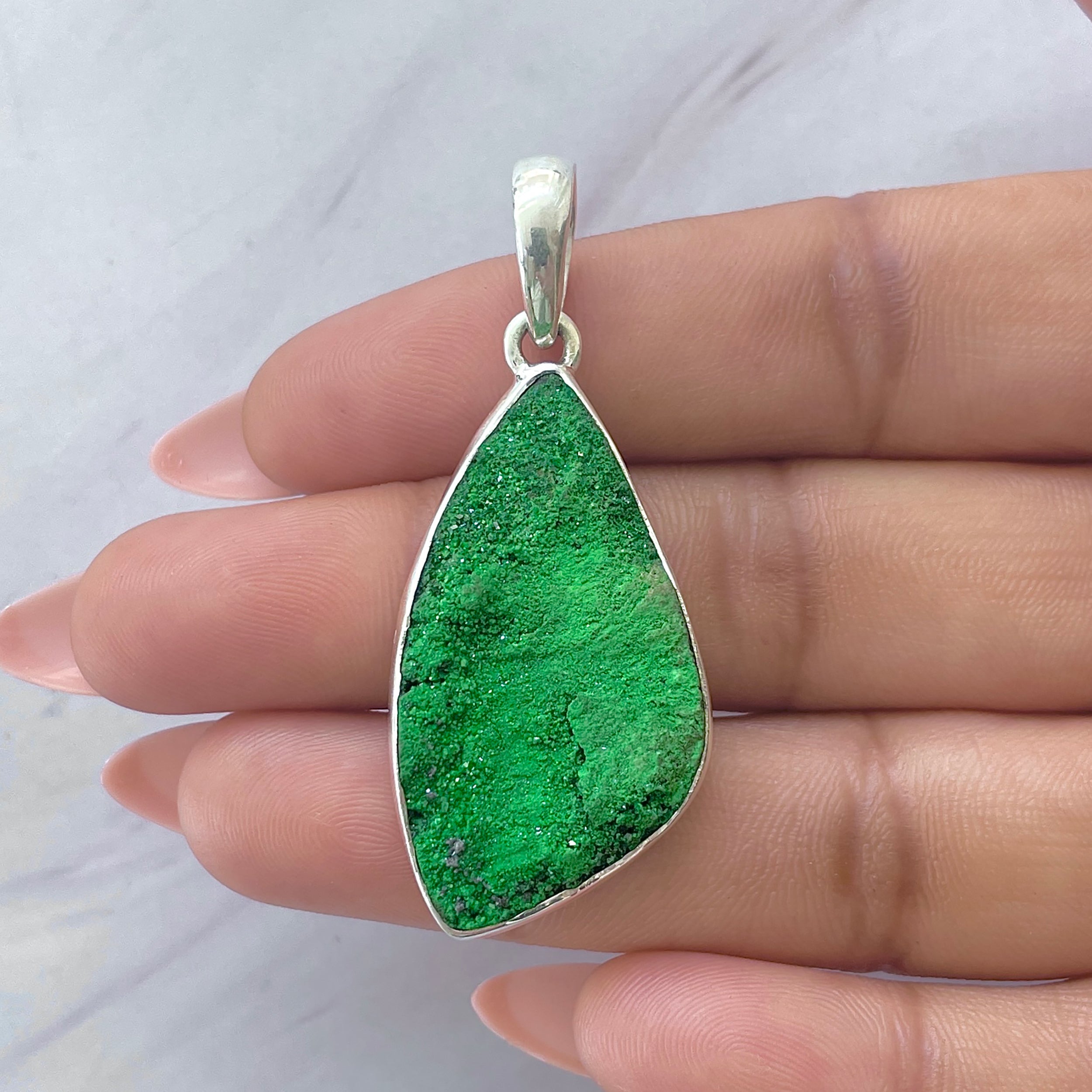 Uvarovite Pendant-(UVR-P-159.)