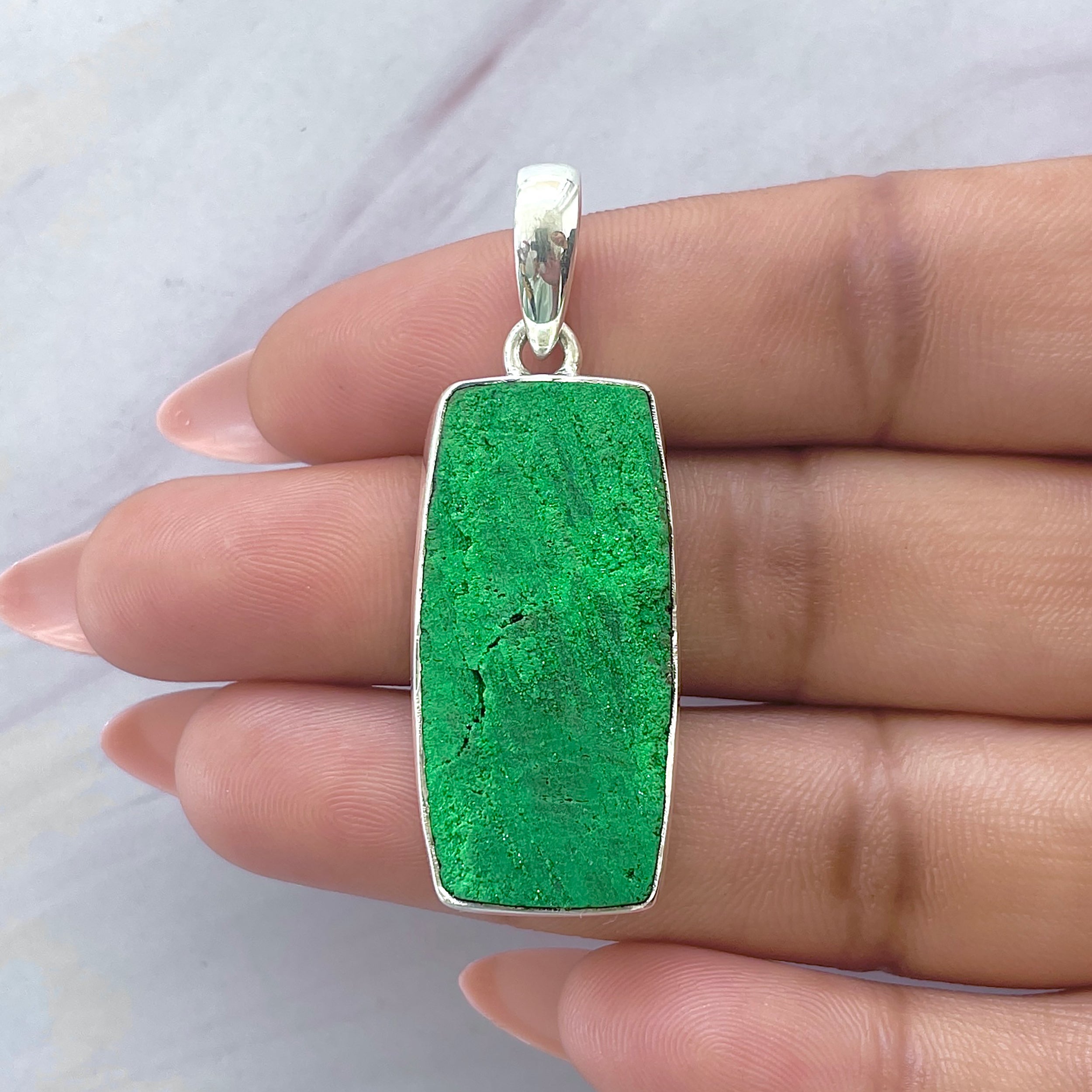Uvarovite Pendant-(UVR-P-161.)