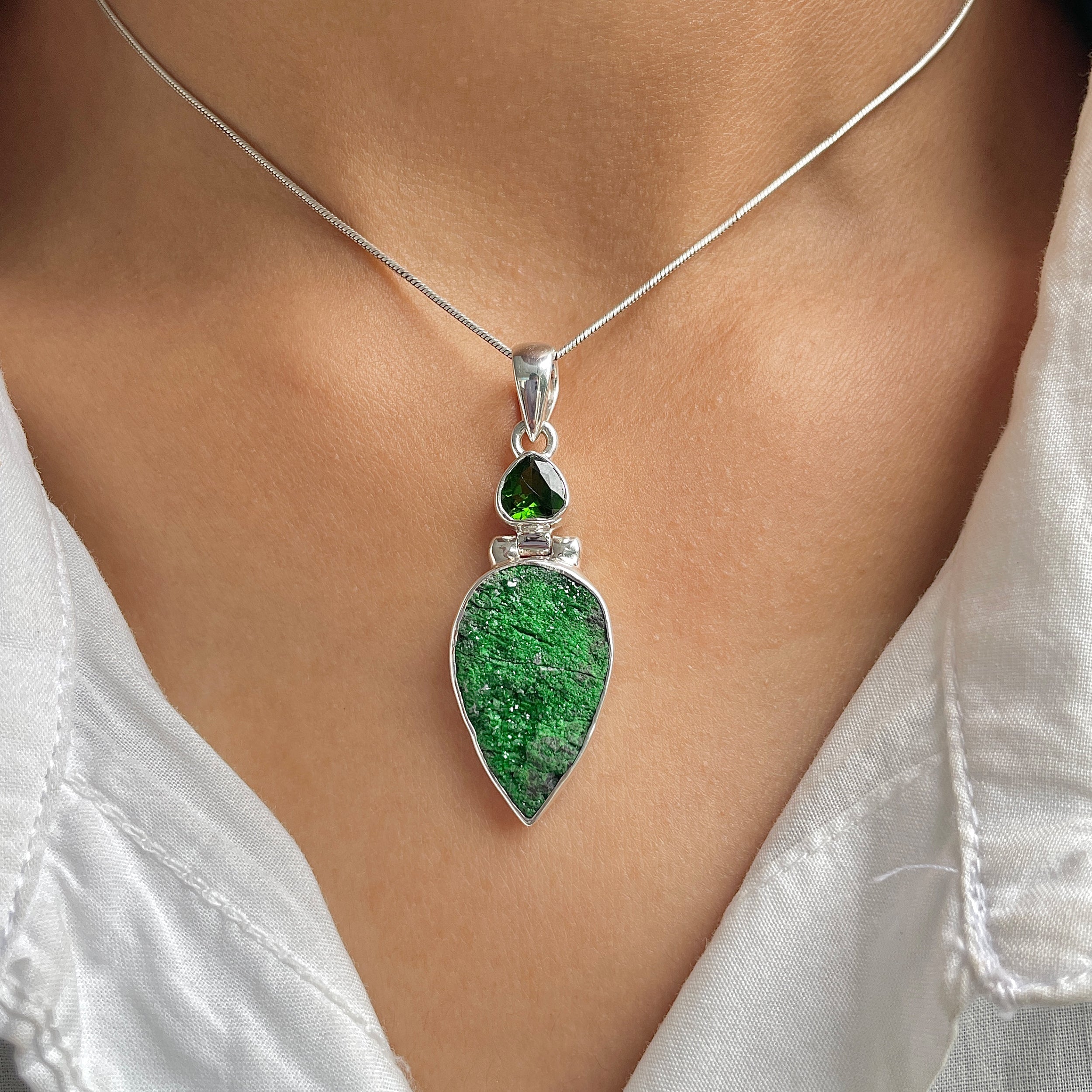 Uvarovite Pendant-(UVR-P-51.)