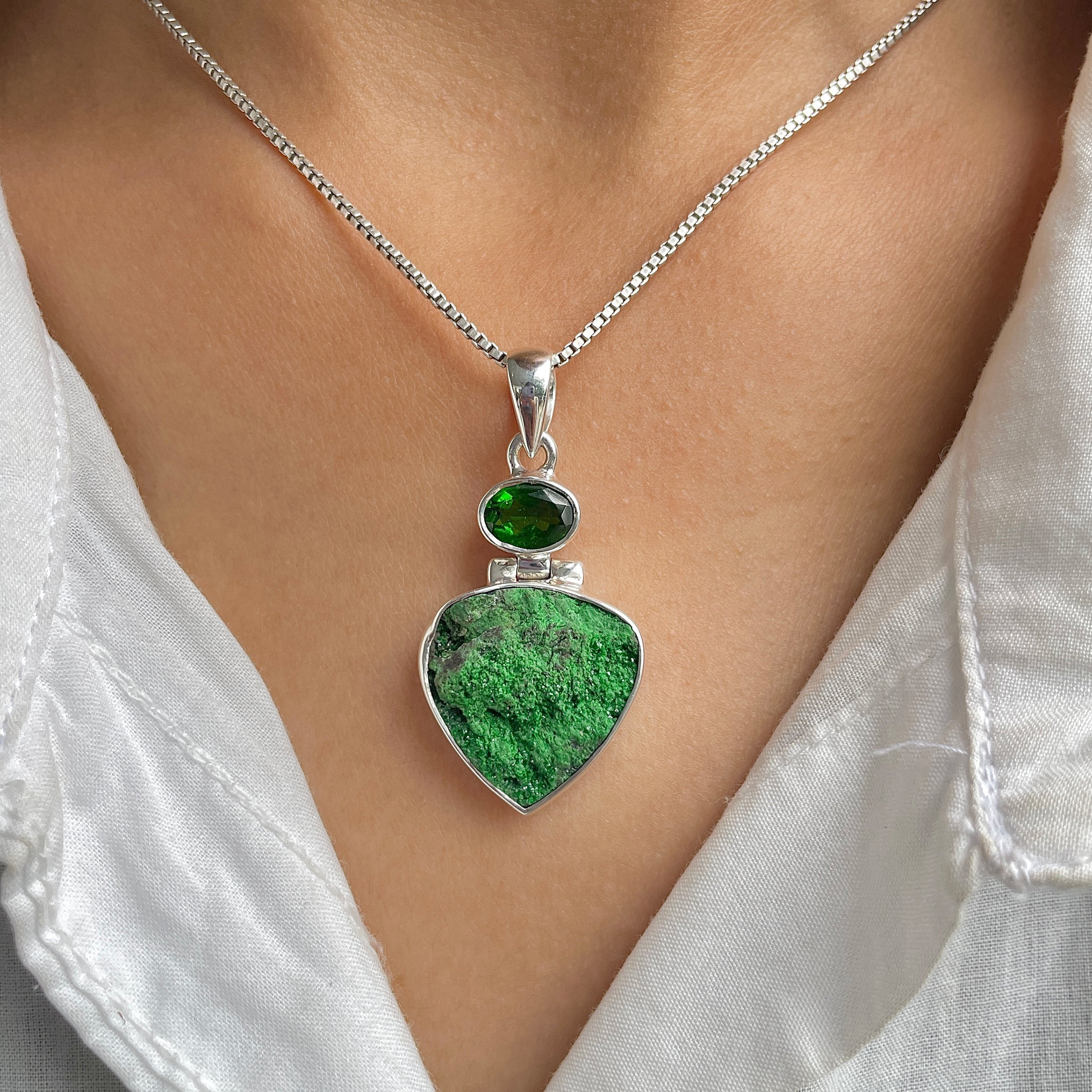 Uvarovite Pendant-(UVR-P-52.)