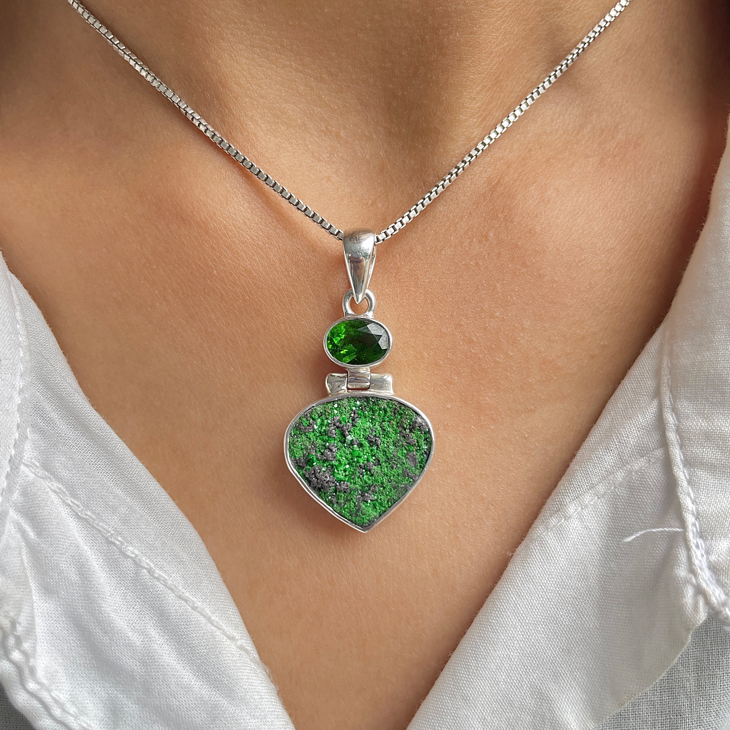 Uvarovite Pendant-(UVR-P-55.)