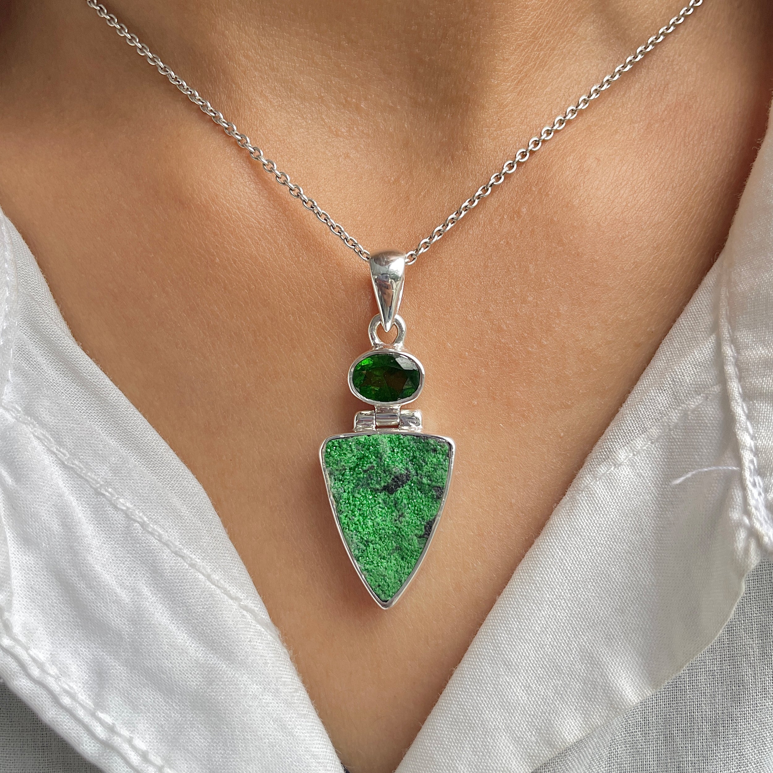 Uvarovite Pendant-(UVR-P-58.)