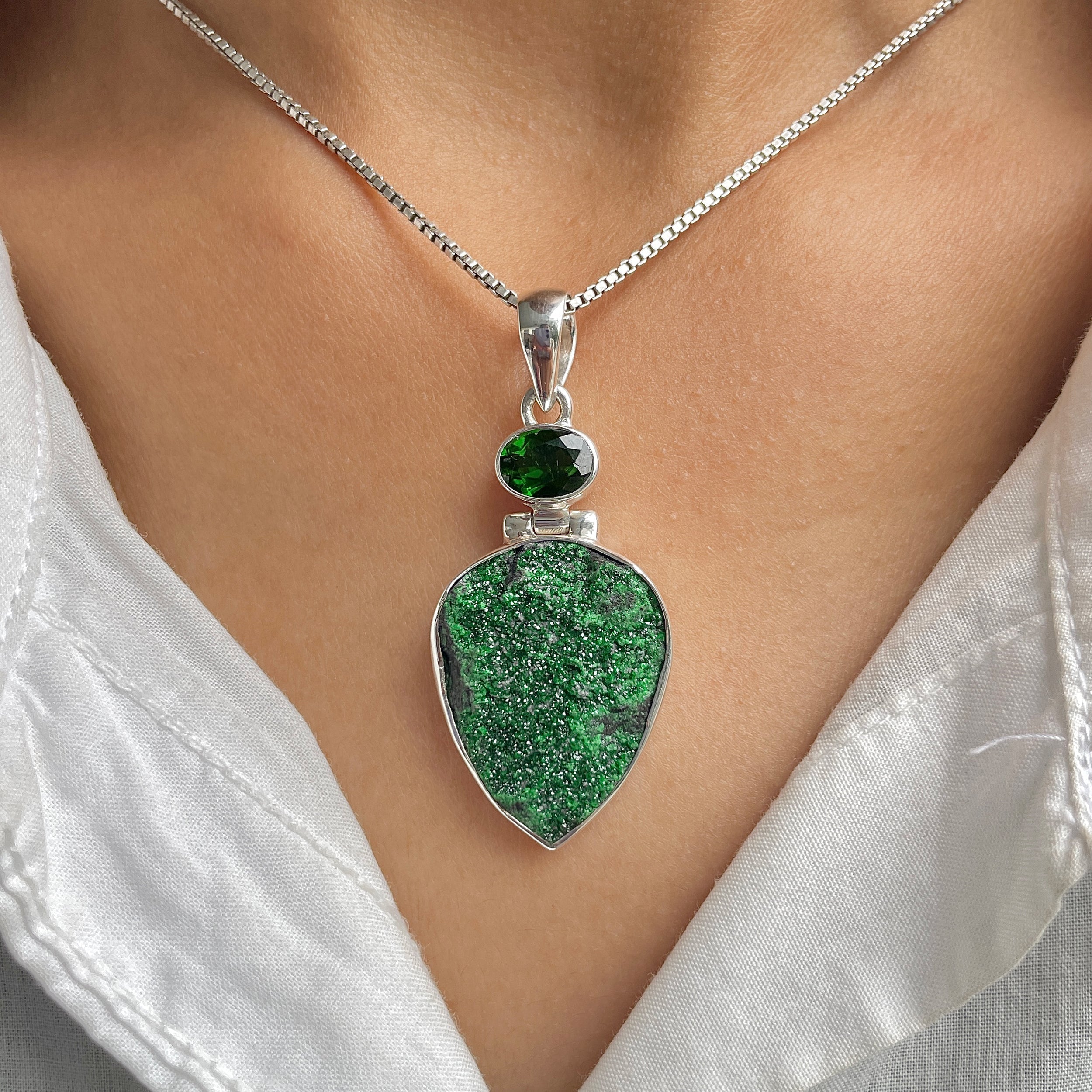 Uvarovite Pendant-(UVR-P-62.)