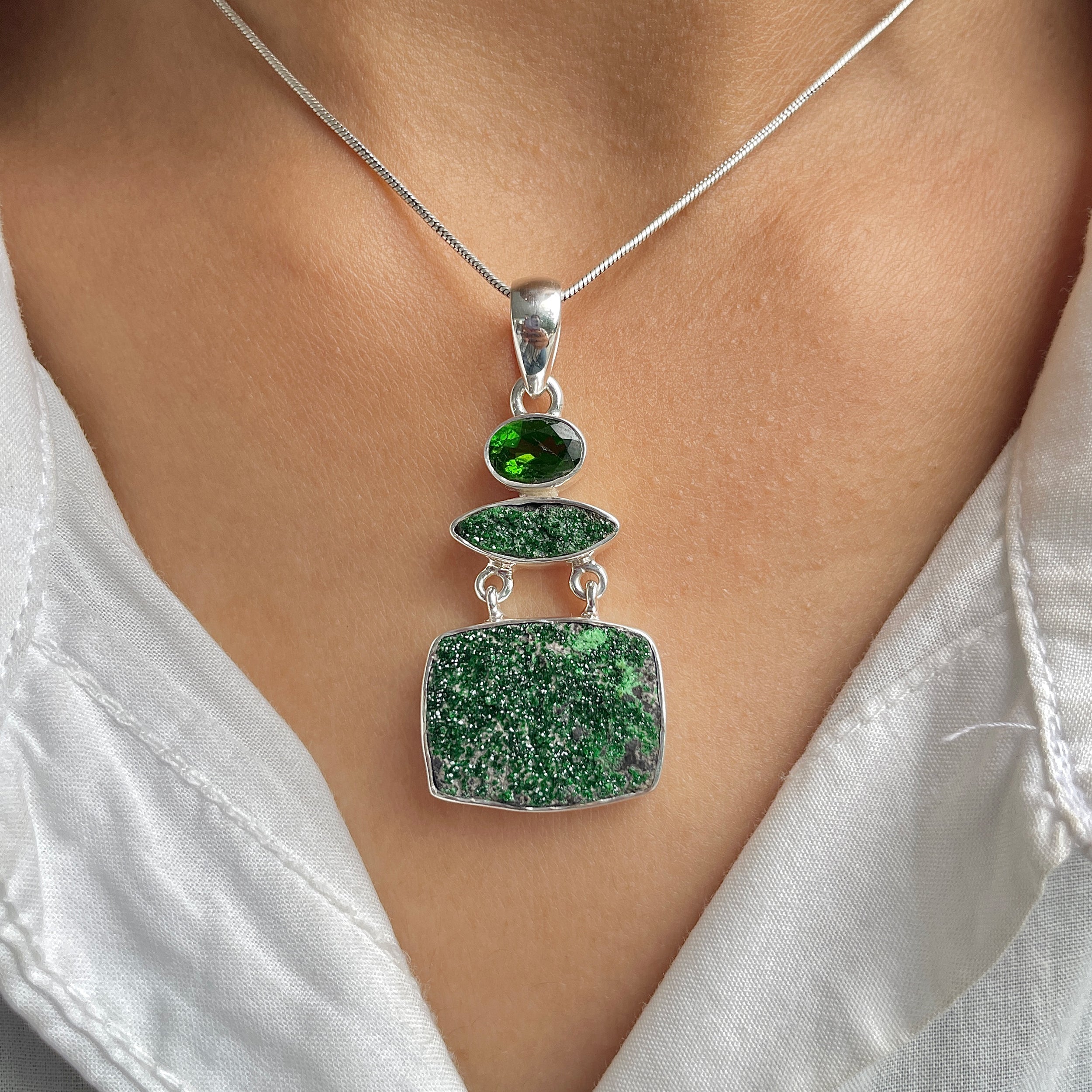 Uvarovite Pendant-(UVR-P-63.)