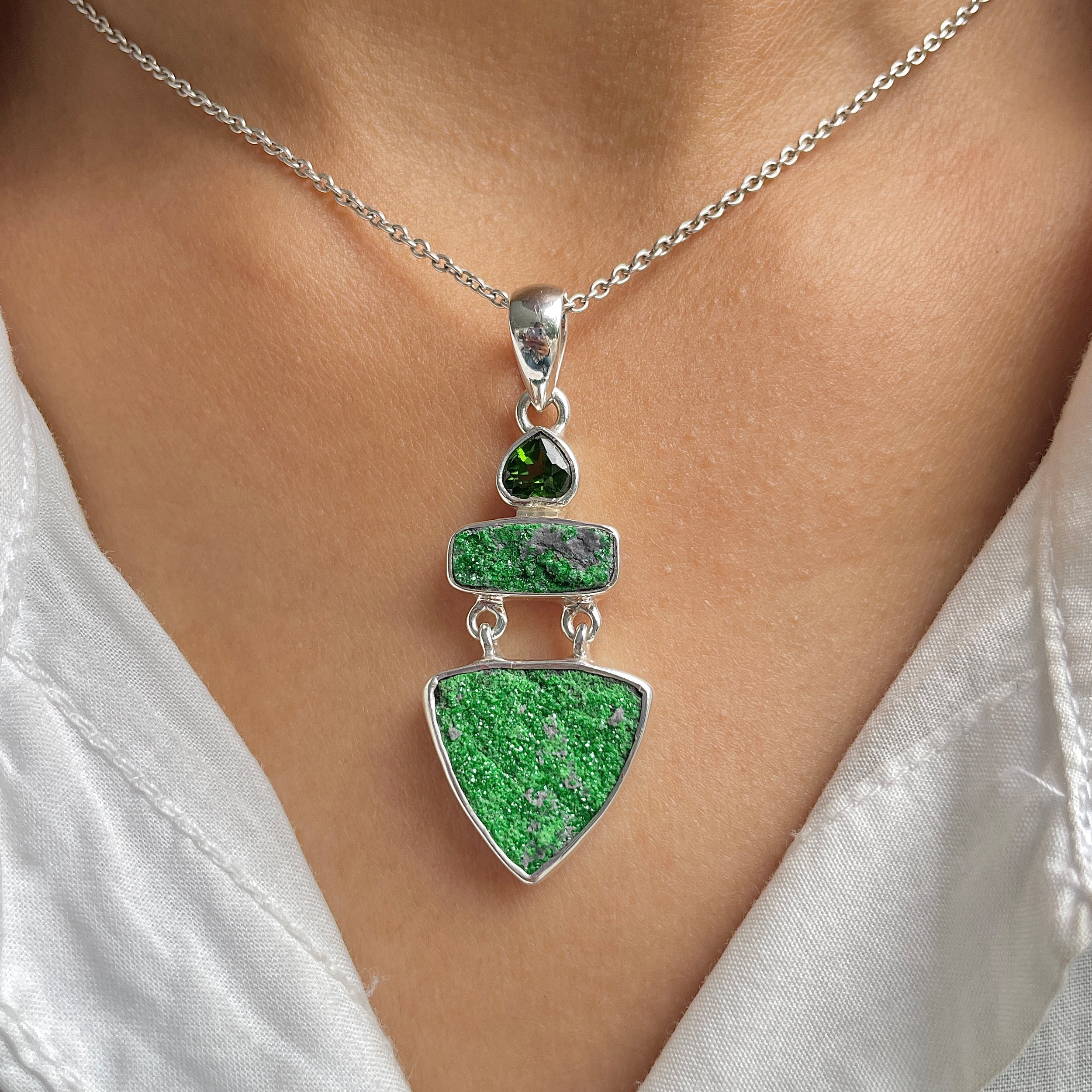 Uvarovite Pendant-(UVR-P-67.)