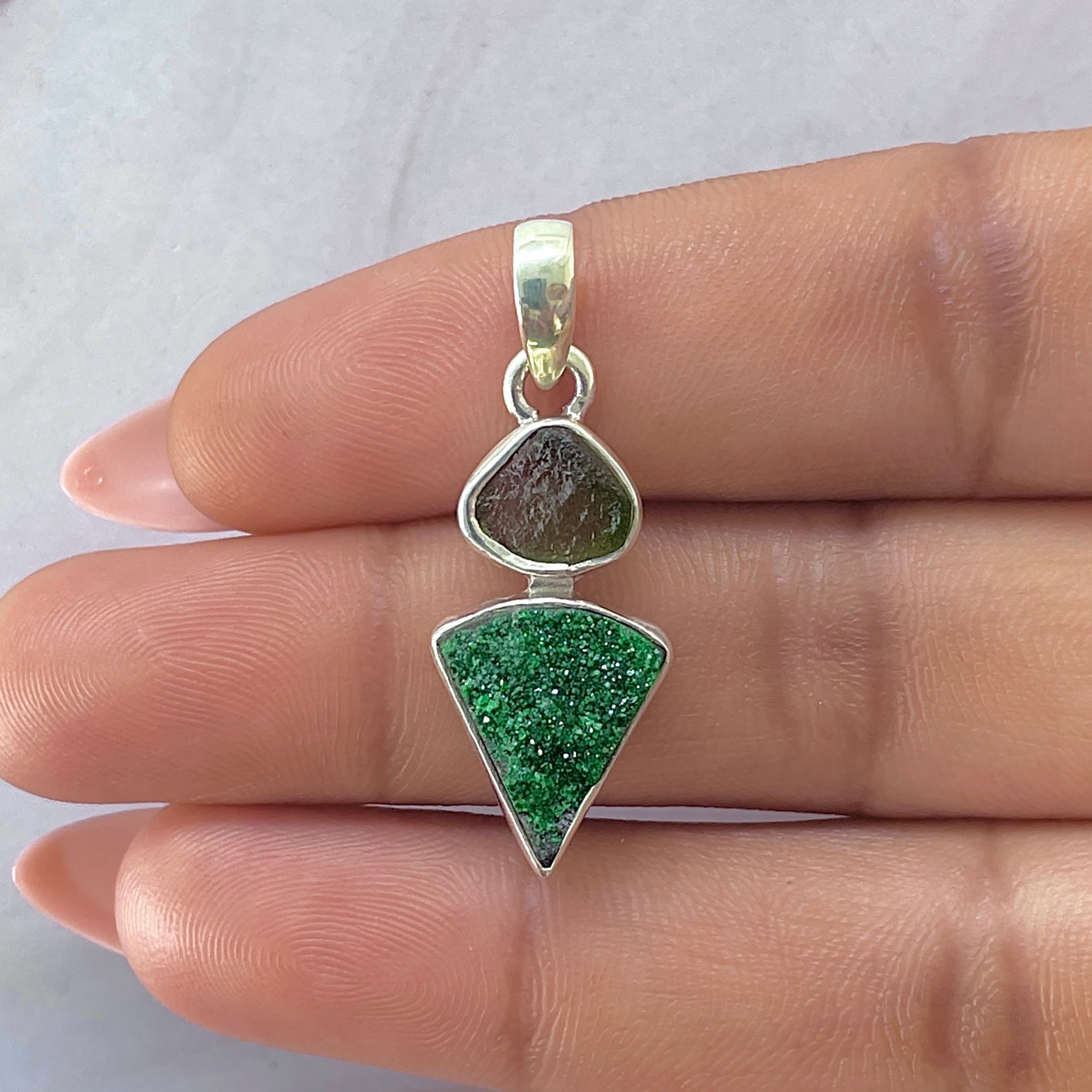 Uvarovite Pendant-(UVR-P-74.)