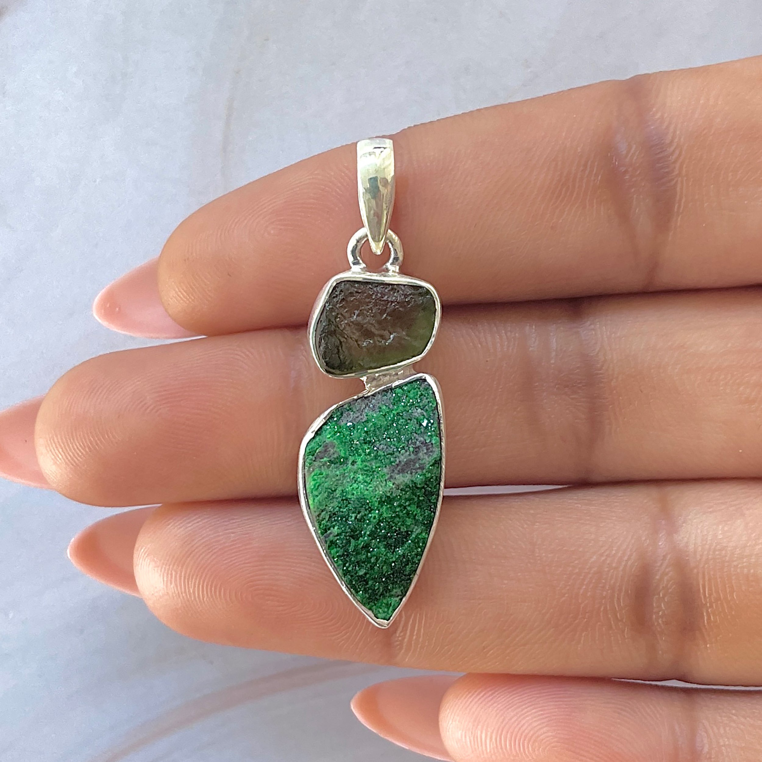 Uvarovite Pendant-(UVR-P-78.)