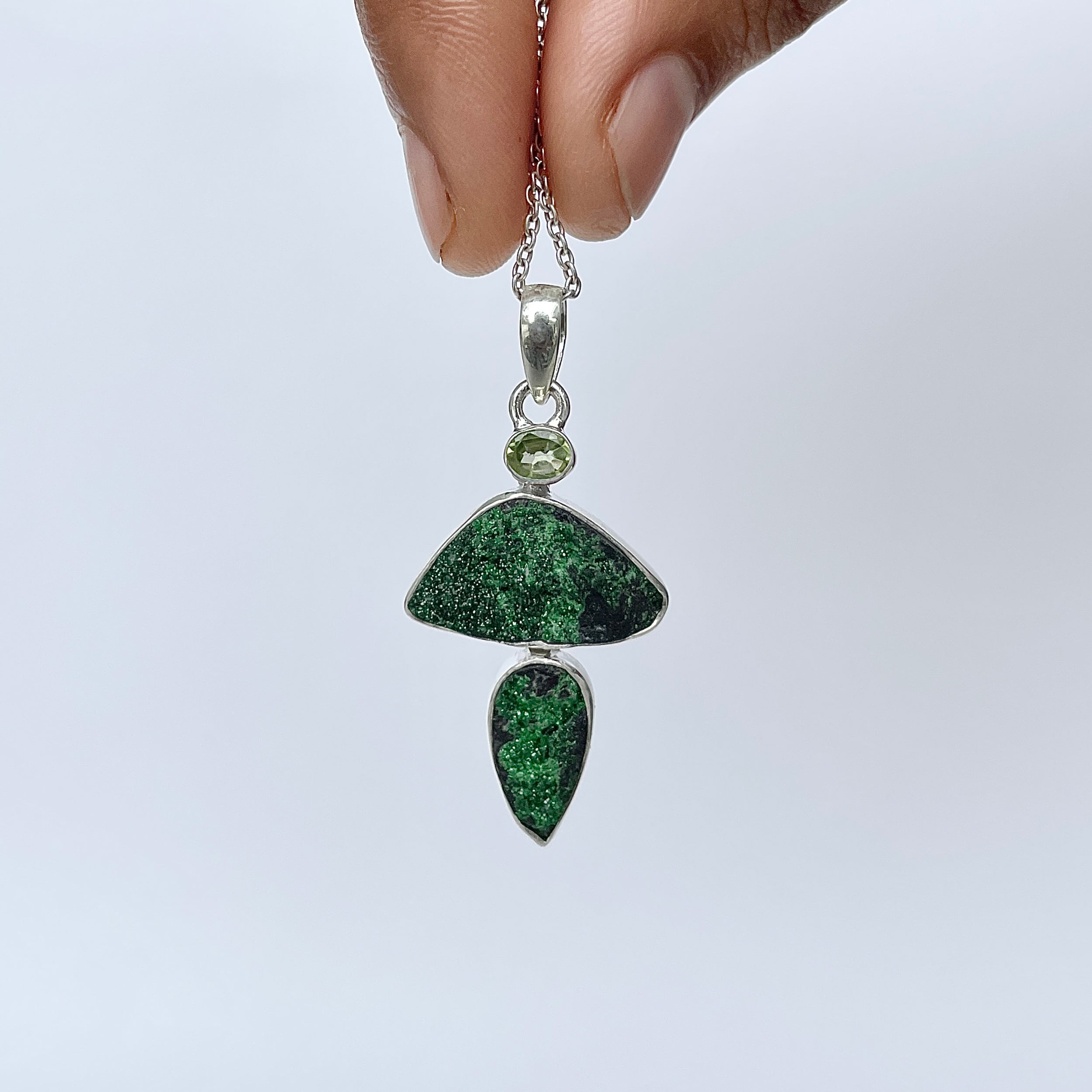 Uvarovite Pendant-(UVR-P-80.)