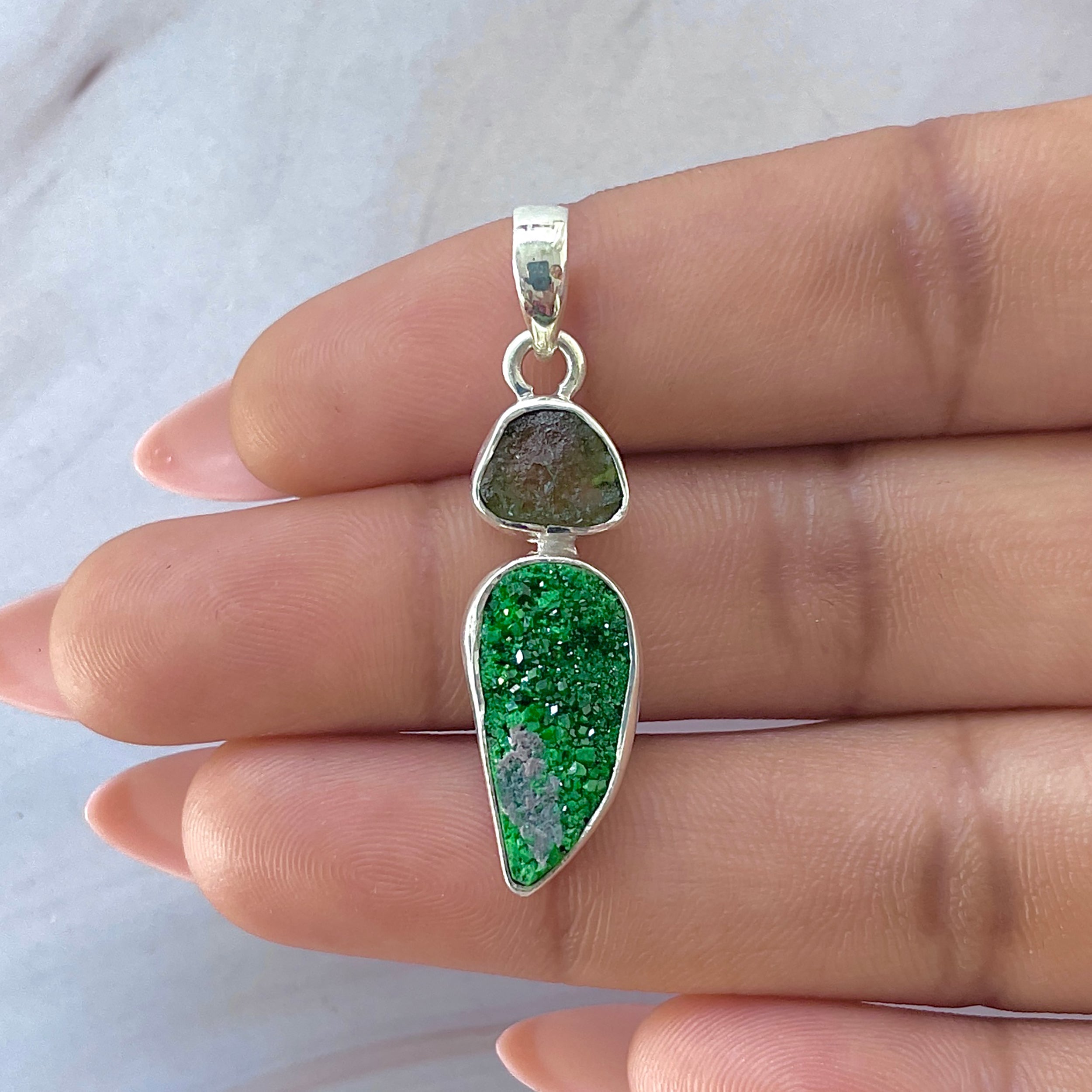 Uvarovite Pendant-(UVR-P-82.)