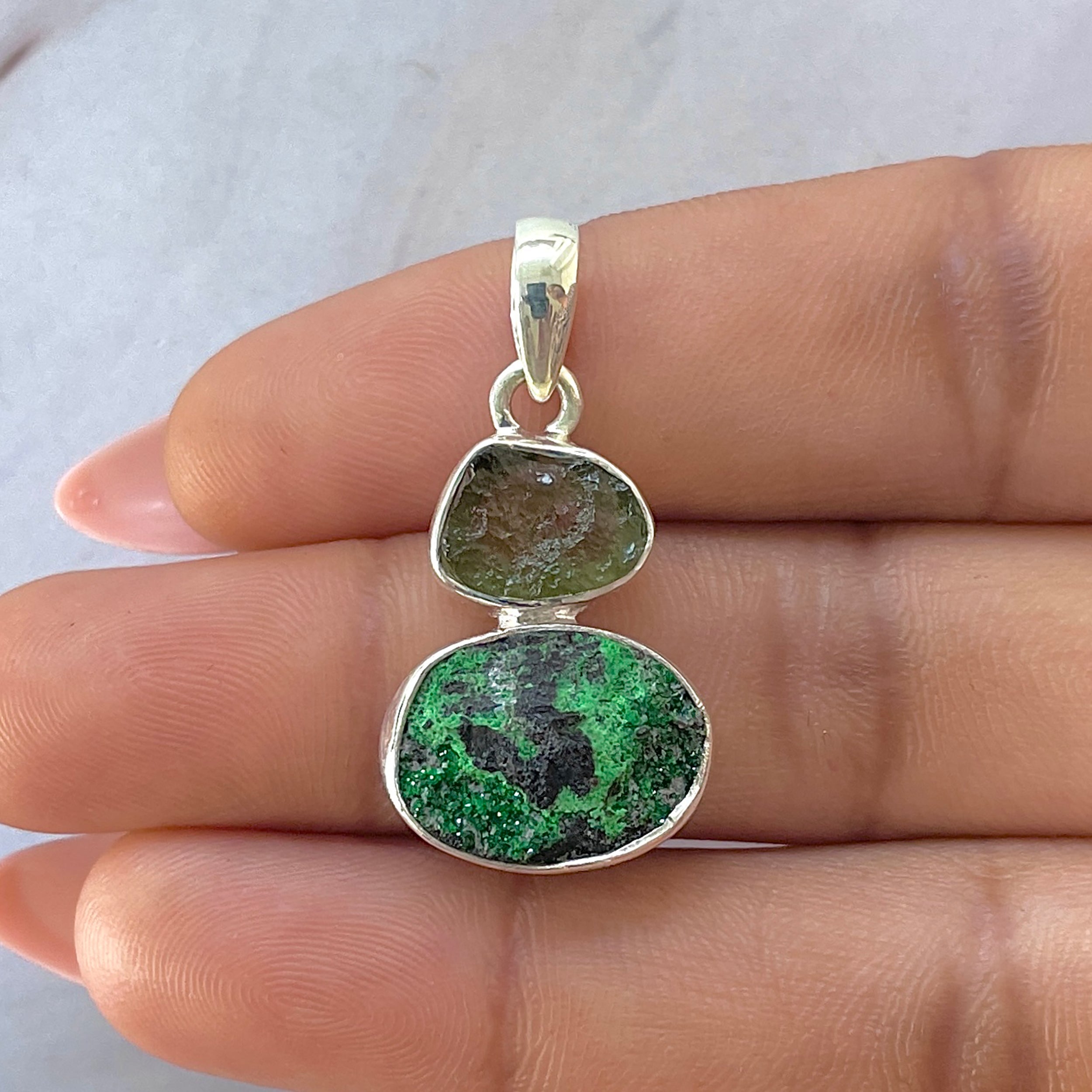 Uvarovite Pendant-(UVR-P-84.)
