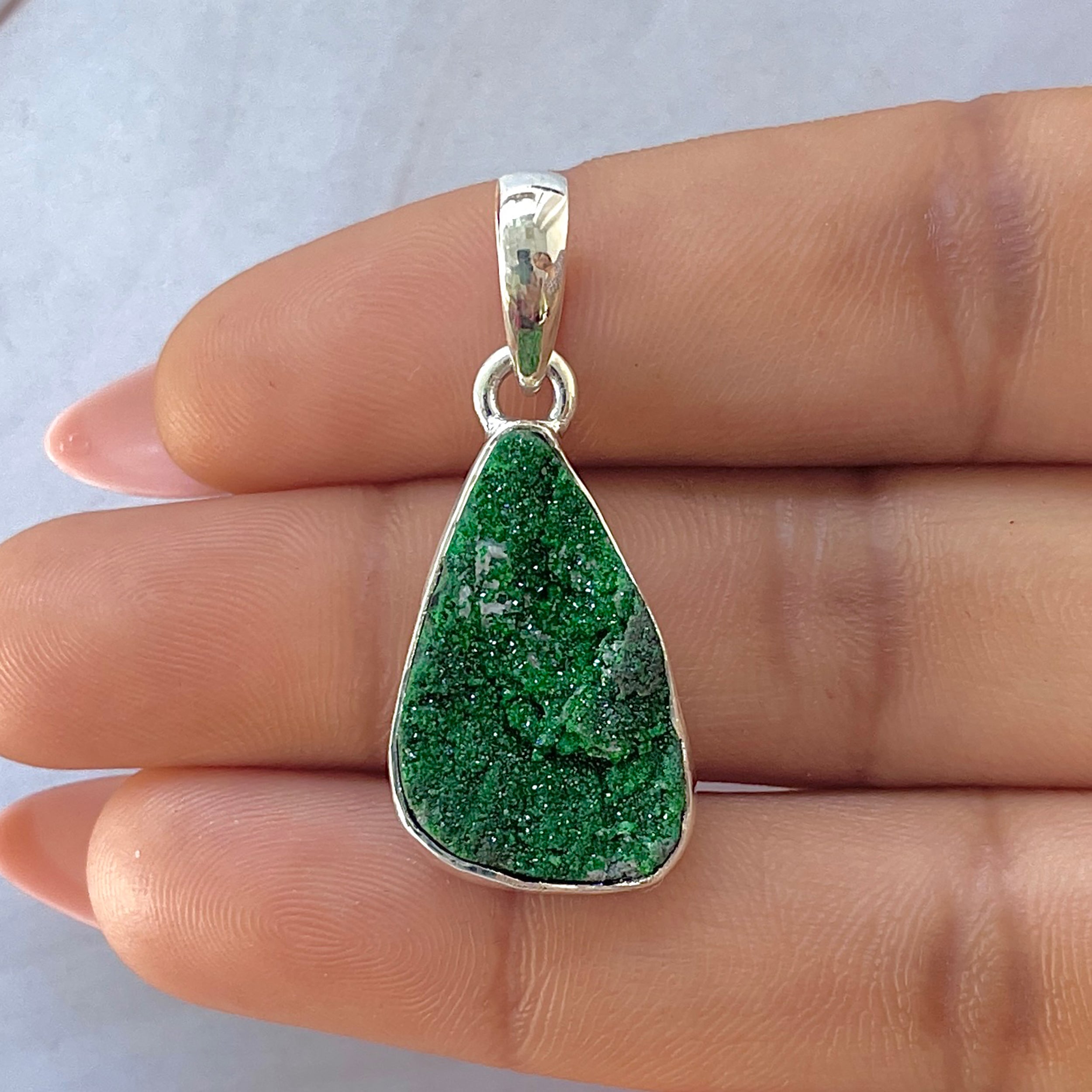 Uvarovite Pendant-(UVR-P-89.)