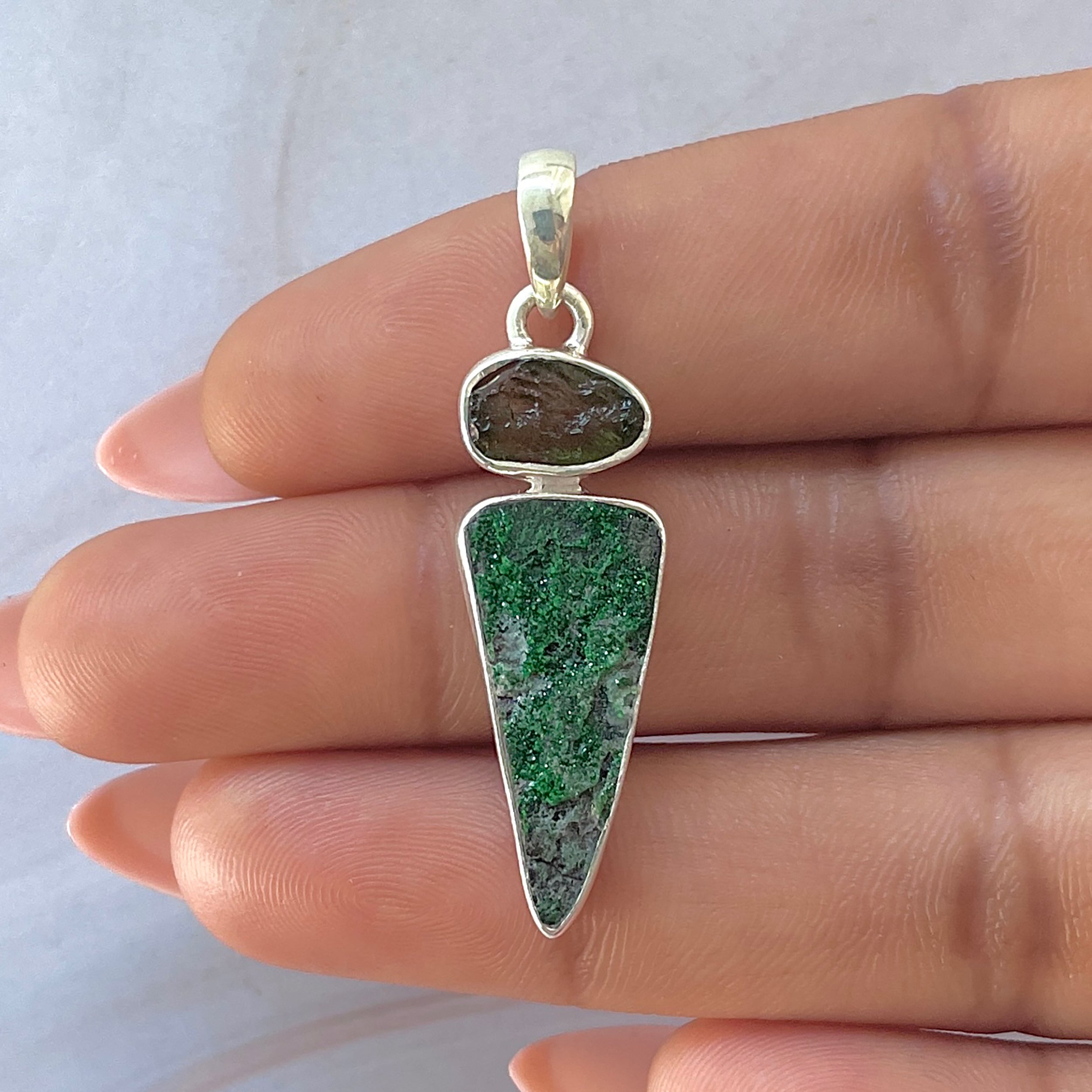 Uvarovite Pendant-(UVR-P-90.)
