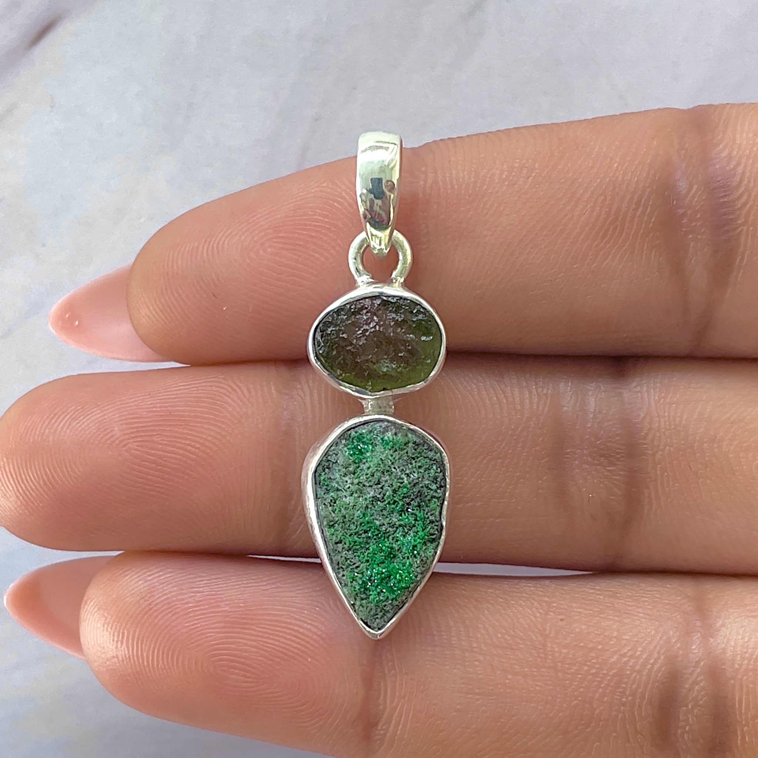 Uvarovite Pendant-(UVR-P-93.)