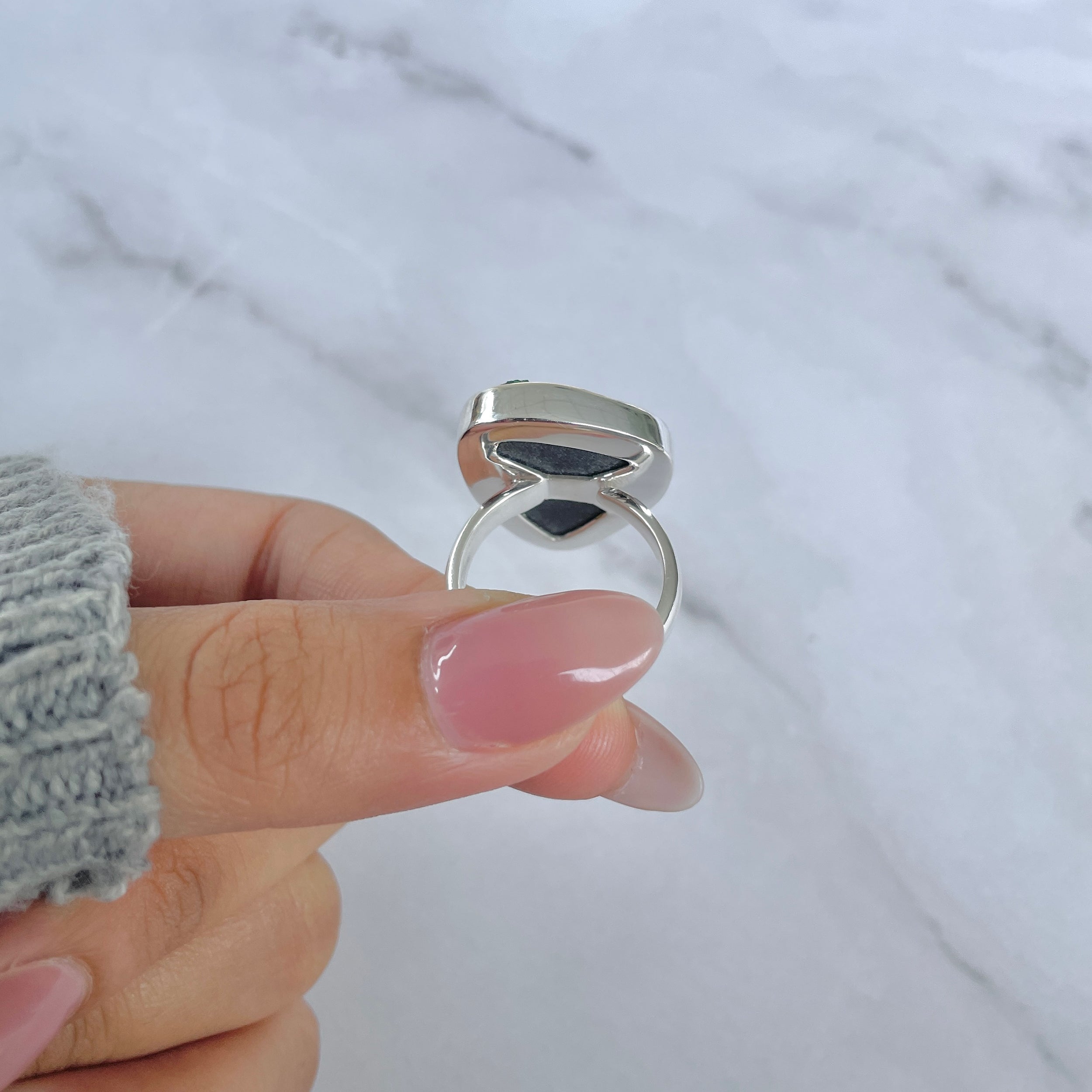 Uvarovite Adjustable Ring-(UVR-R-110.)