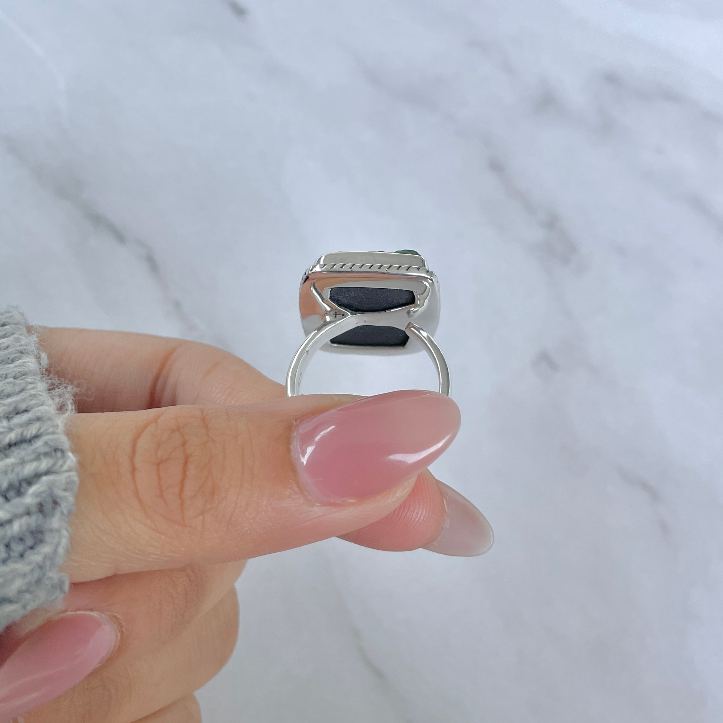 Uvarovite Adjustable Ring-(UVR-R-119.)