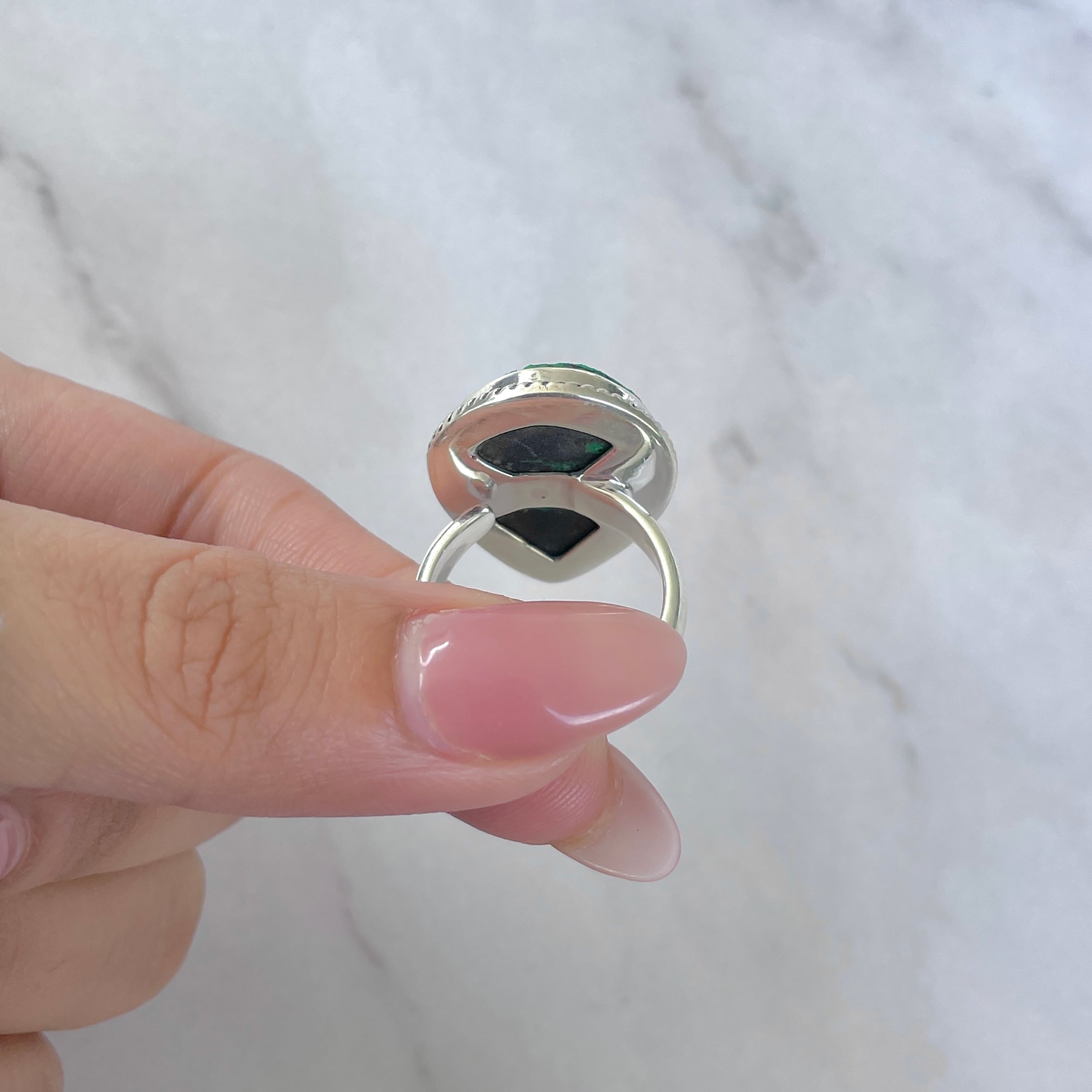 Uvarovite Adjustable Ring-(UVR-R-121.)