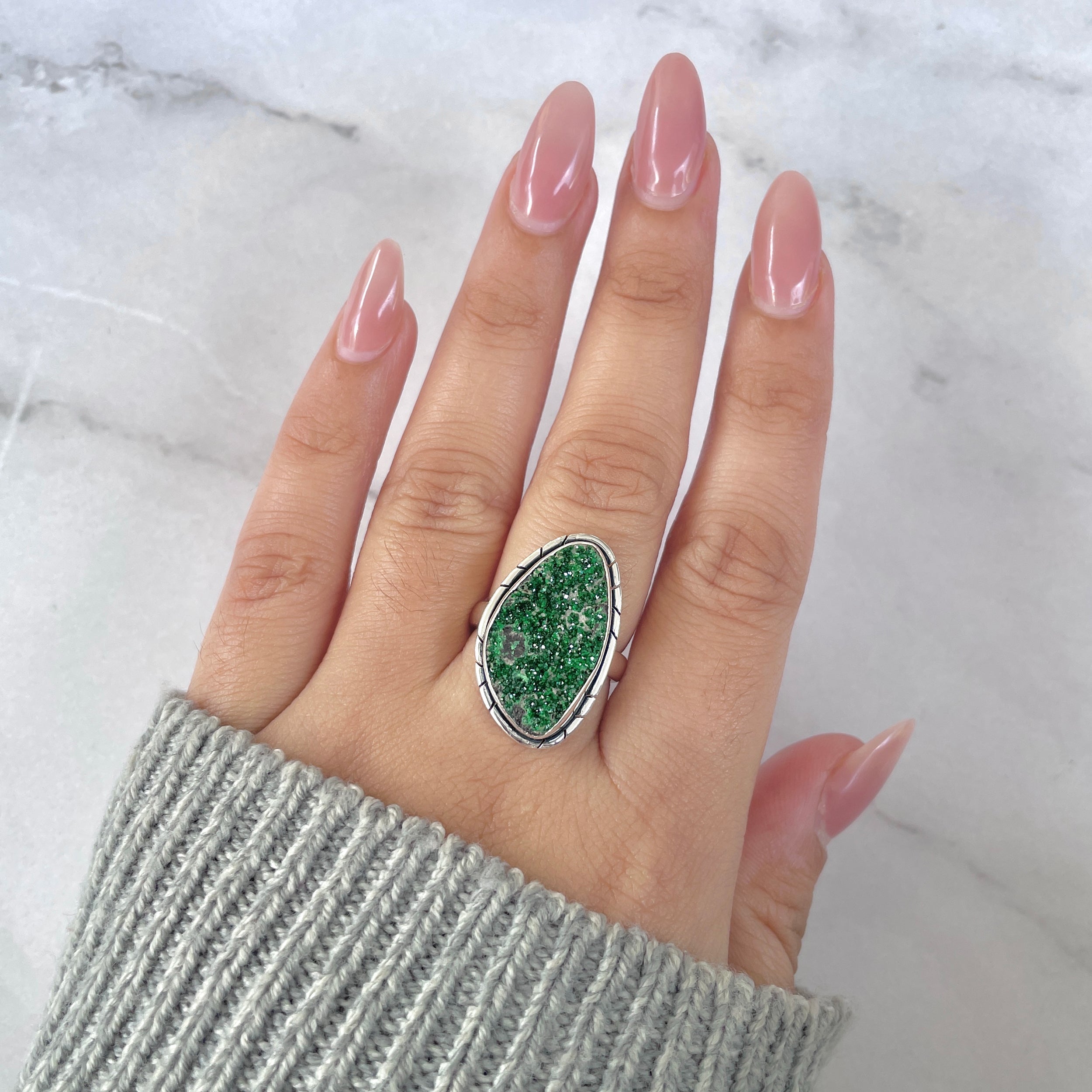 Uvarovite Ring-(UVR-R-123.)