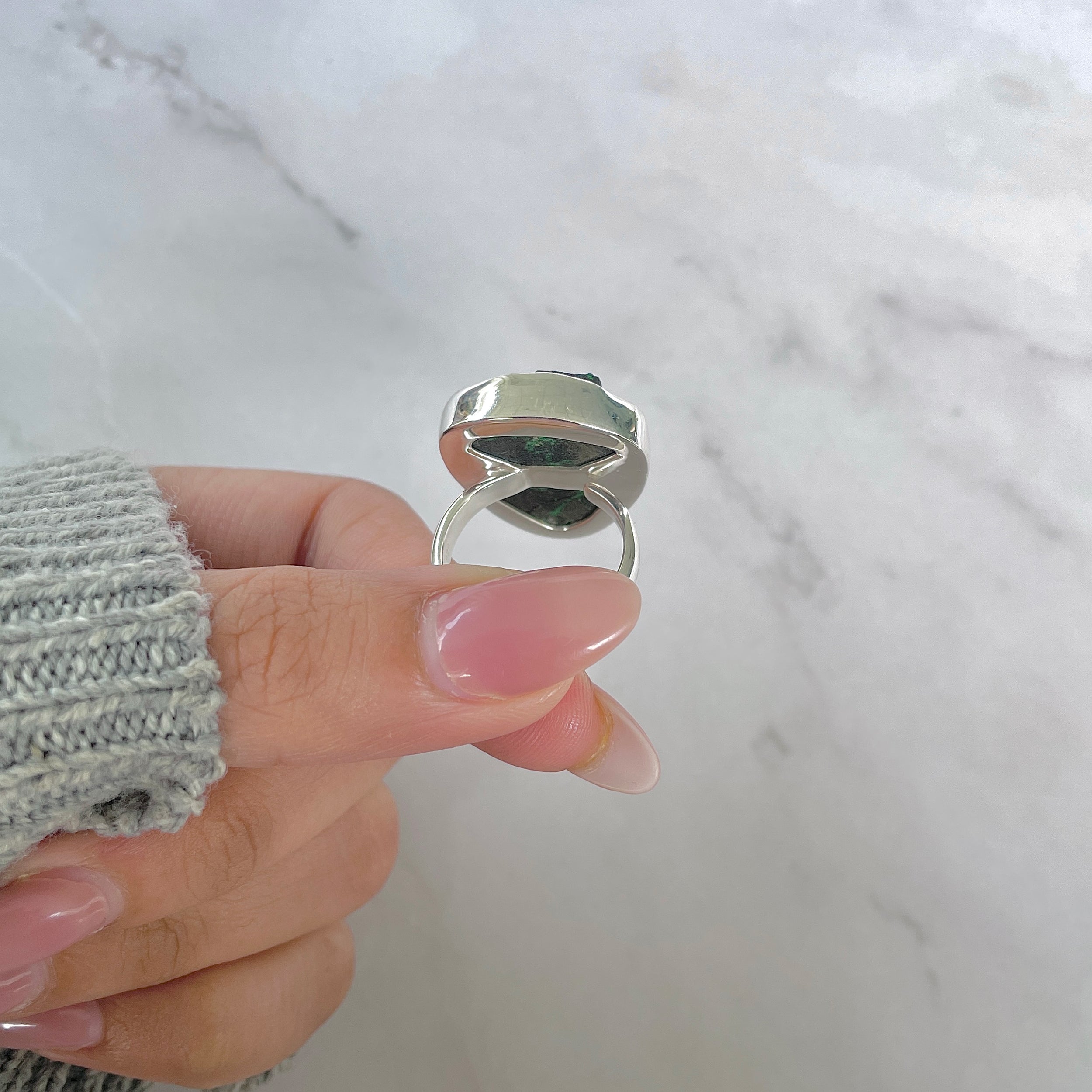 Uvarovite Adjustable Ring-(UVR-R-157.)