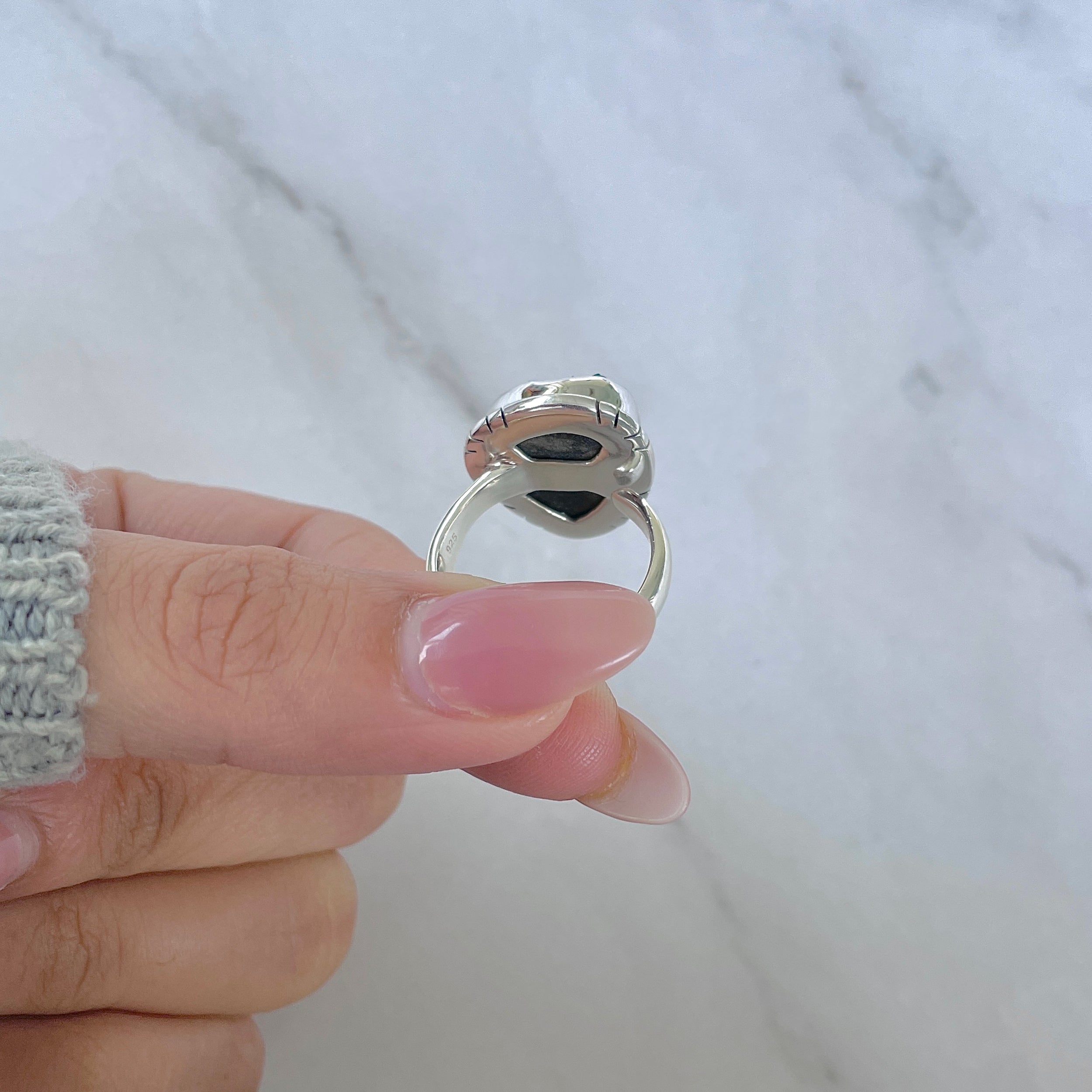 Uvarovite Adjustable Ring-(UVR-R-161.)