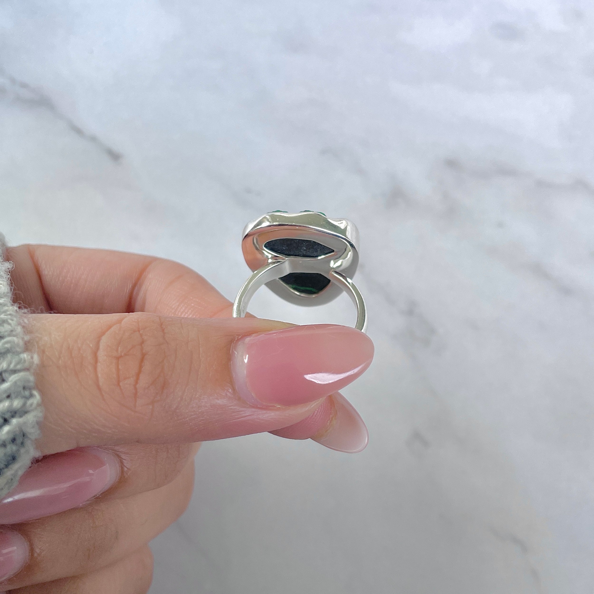 Uvarovite Adjustable Ring-(UVR-R-163.)