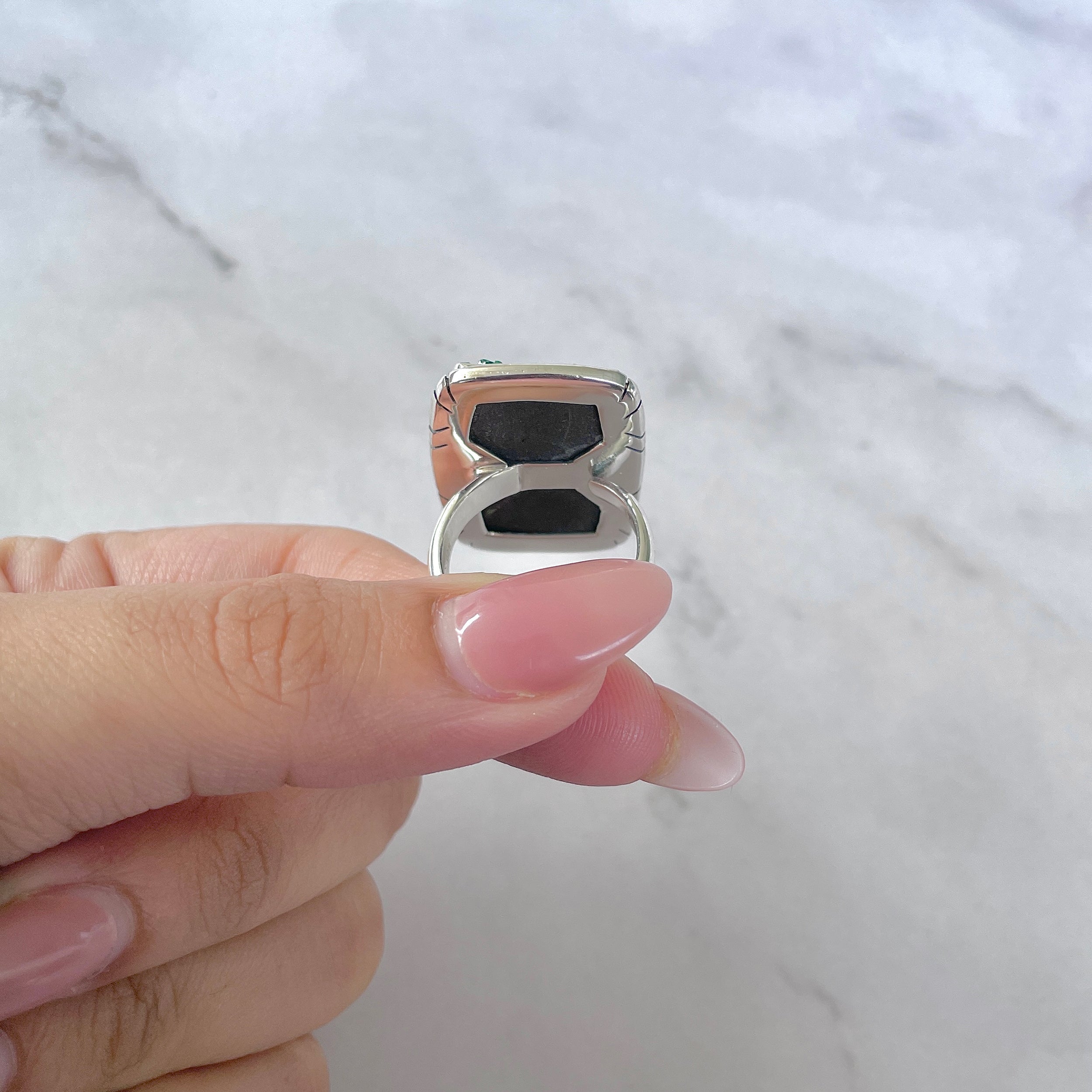 Uvarovite Adjustable Ring-(UVR-R-170.)