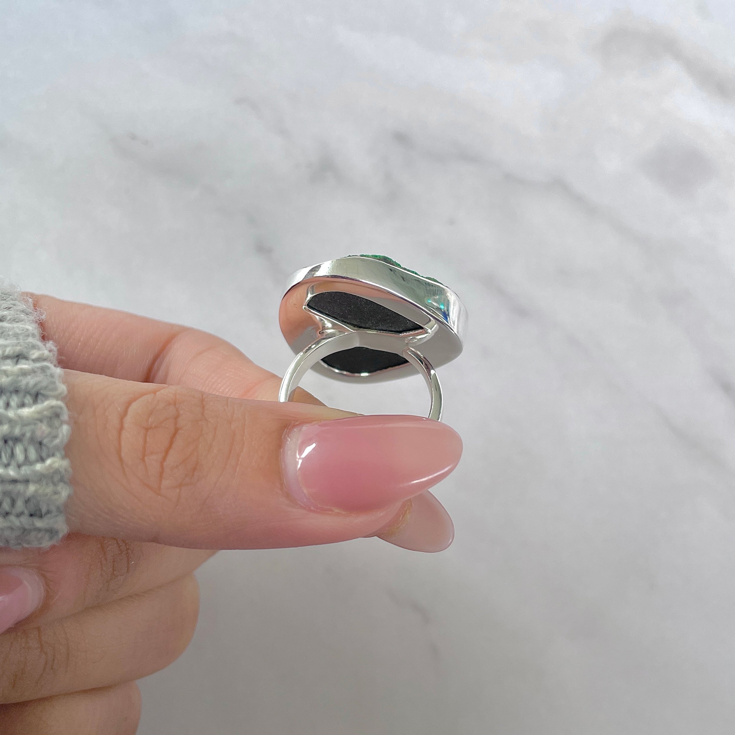 Uvarovite Adjustable Ring-(UVR-R-183.)