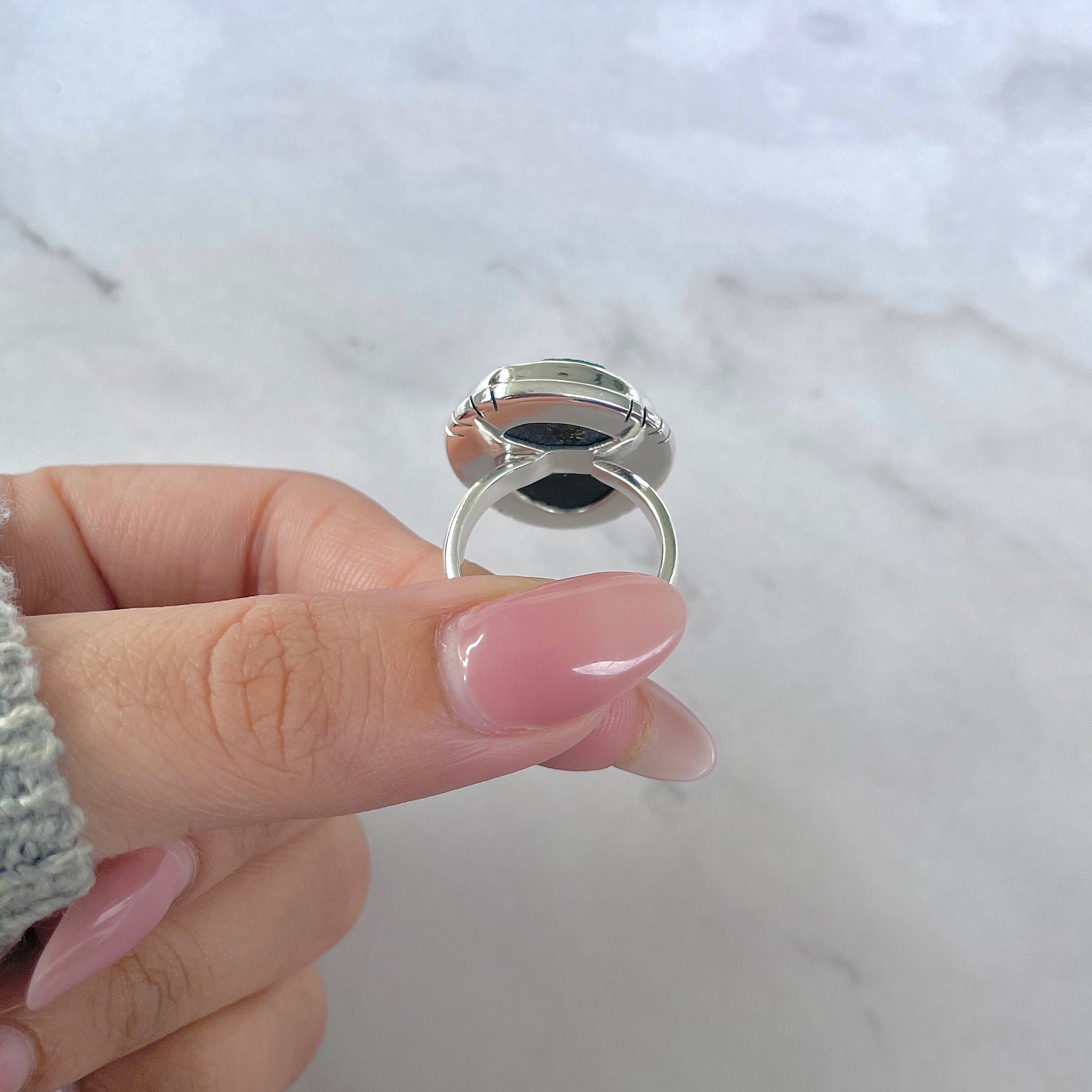 Uvarovite Adjustable Ring-(UVR-R-184.)