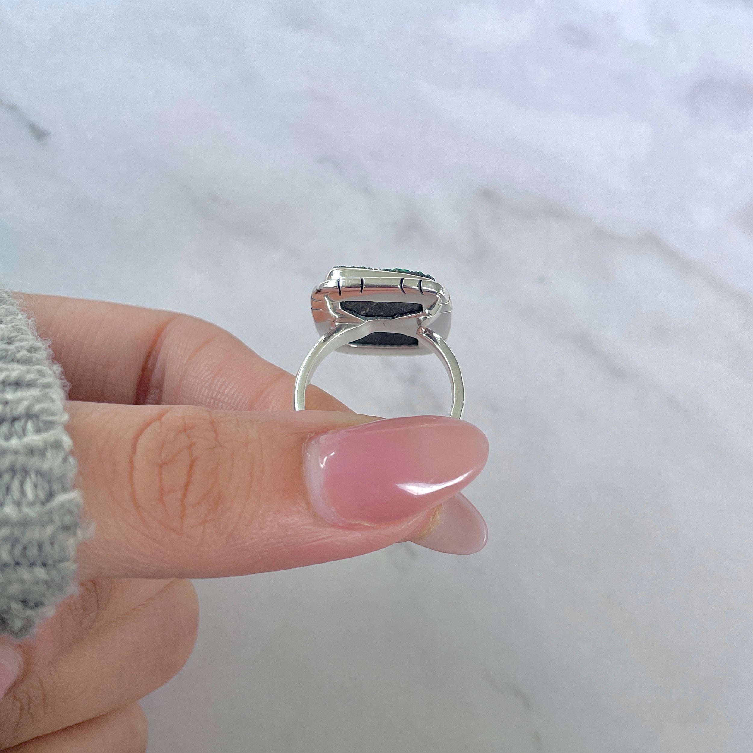 Uvarovite Adjustable Ring-(UVR-R-191.)