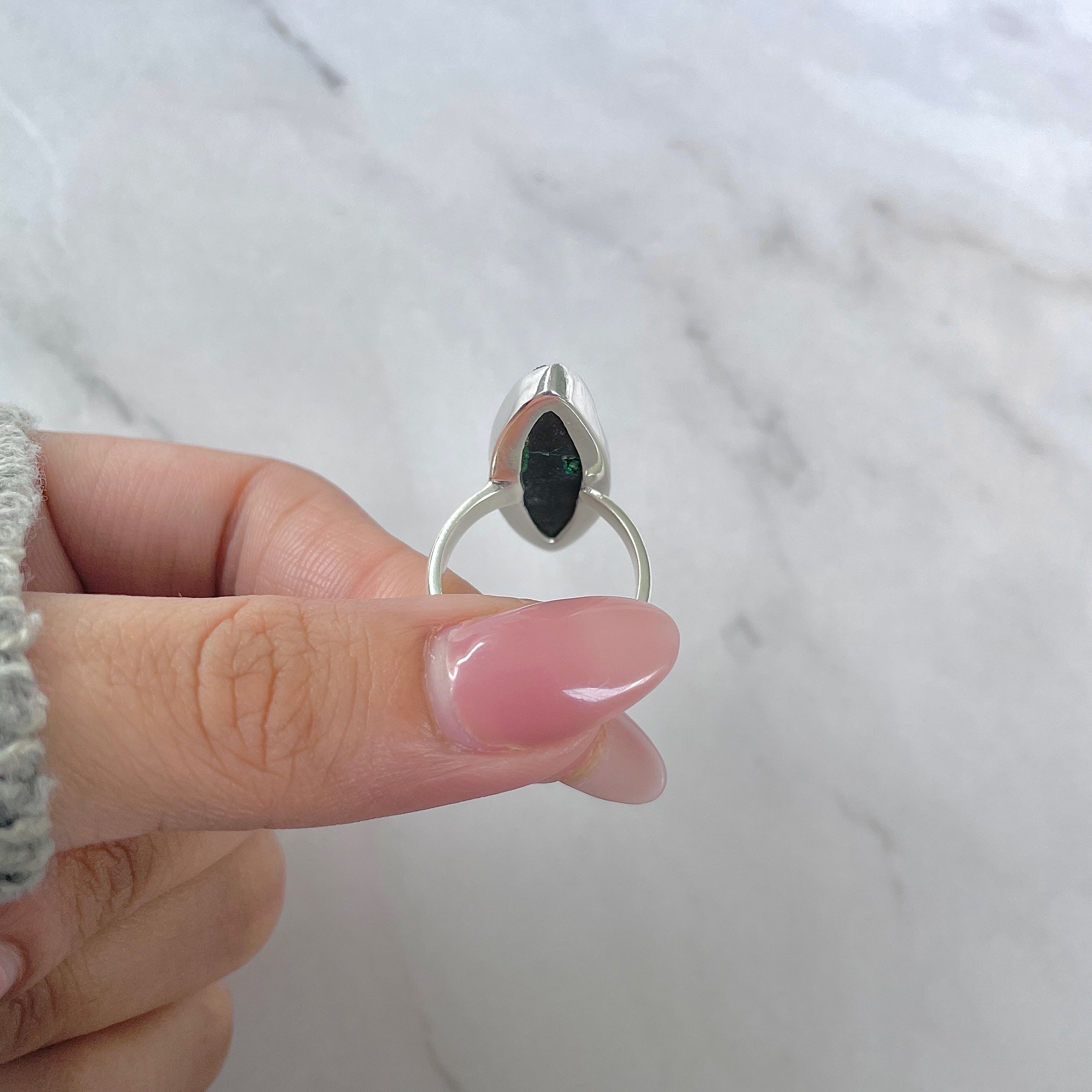 Uvarovite Adjustable Ring-(UVR-R-193.)