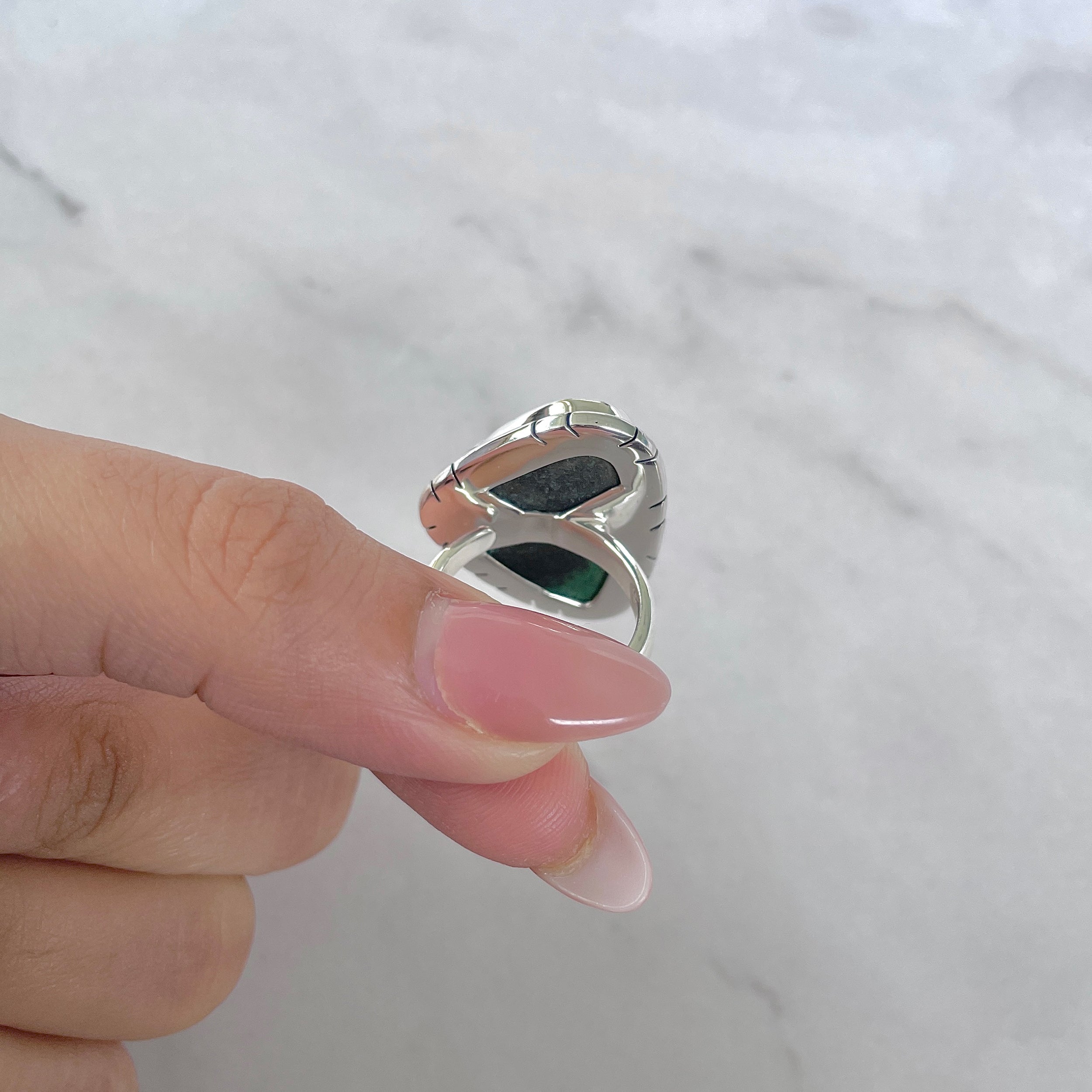 Uvarovite Adjustable Ring-(UVR-R-197.)