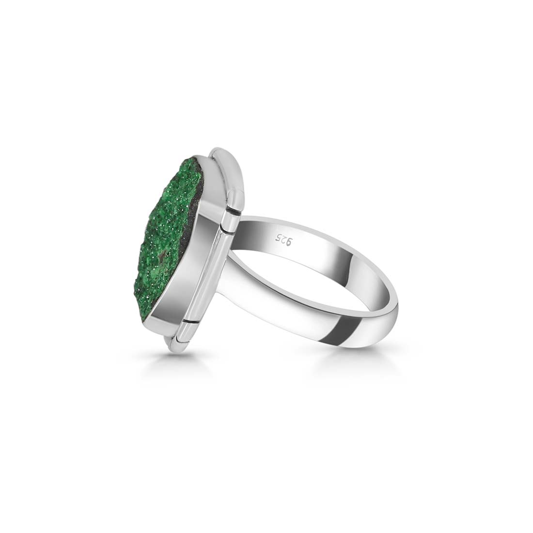 Uvarovite Druzy Ring-(UVR-R-2.)
