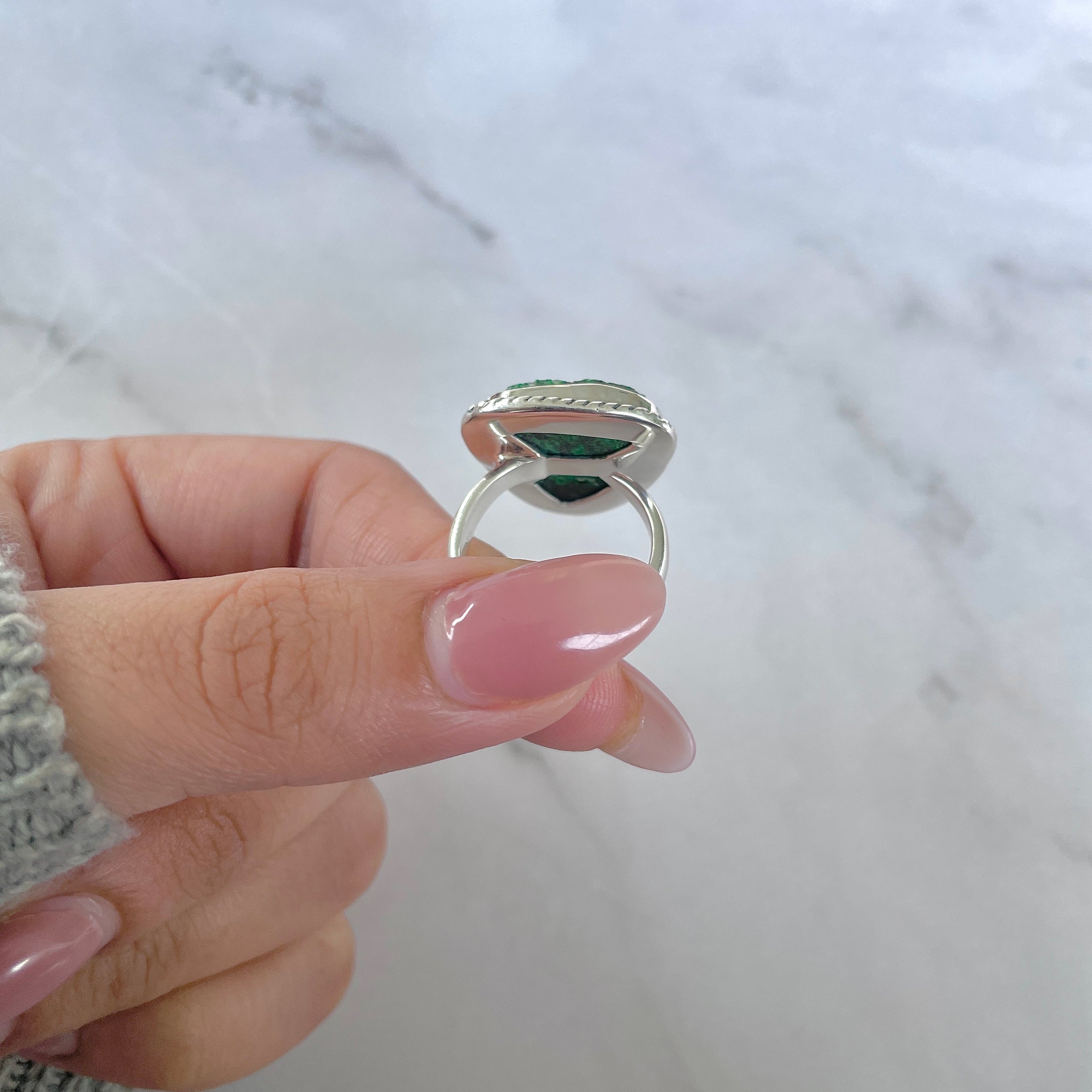 Uvarovite Adjustable Ring-(UVR-R-201.)