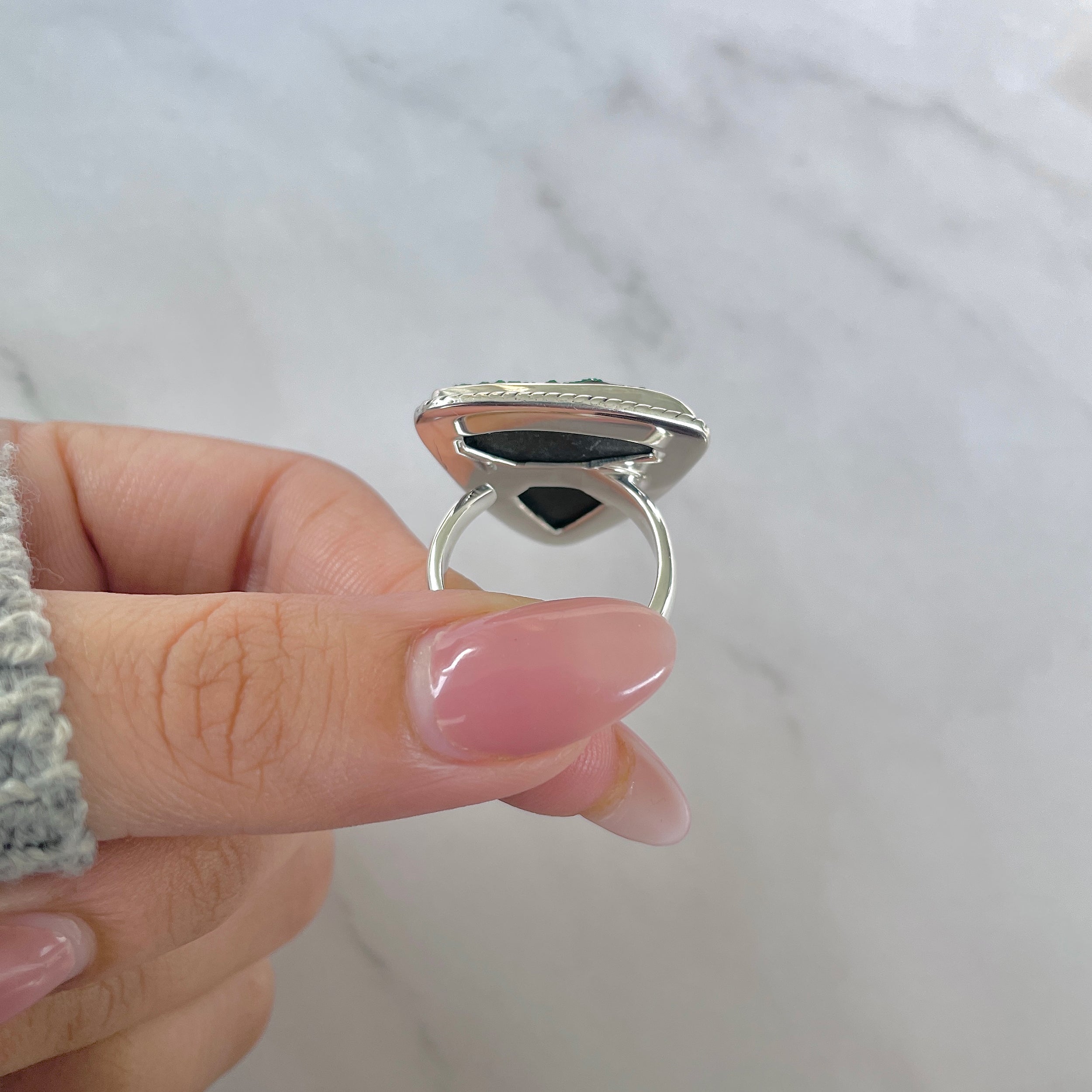 Uvarovite Adjustable Ring-(UVR-R-206.)