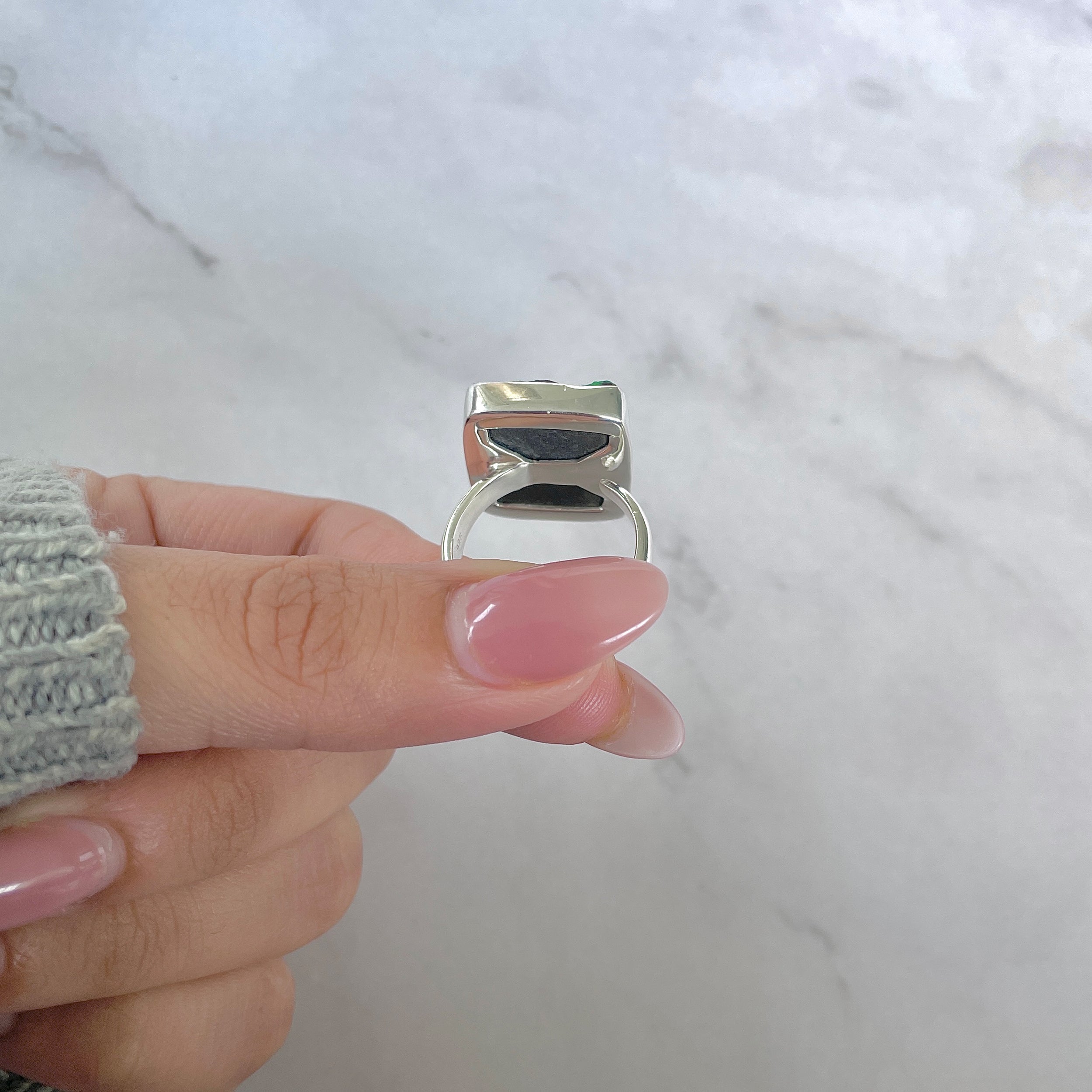 Uvarovite Adjustable Ring-(UVR-R-212.)