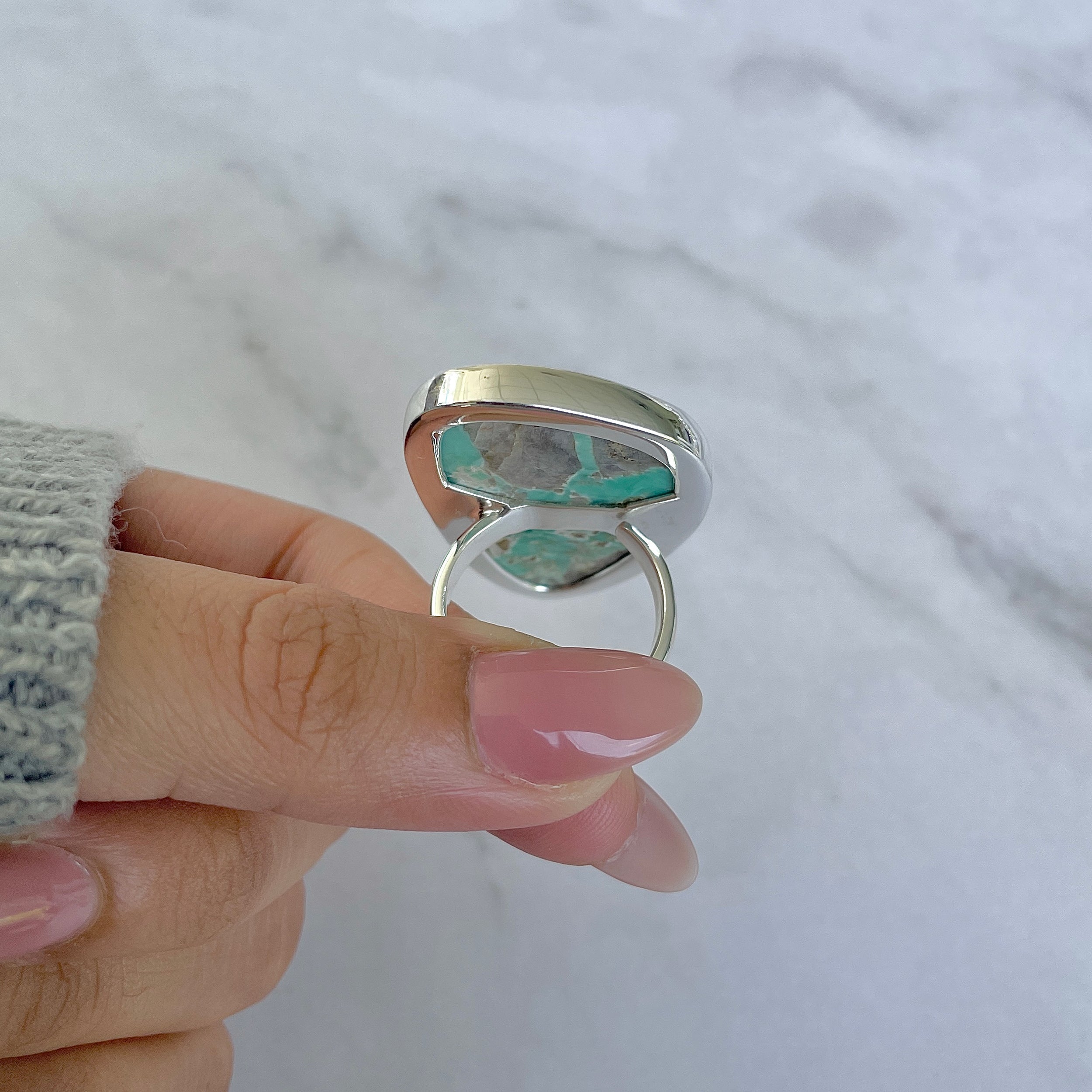Variscite Adjustable Ring-(VRC-R-39-A.)