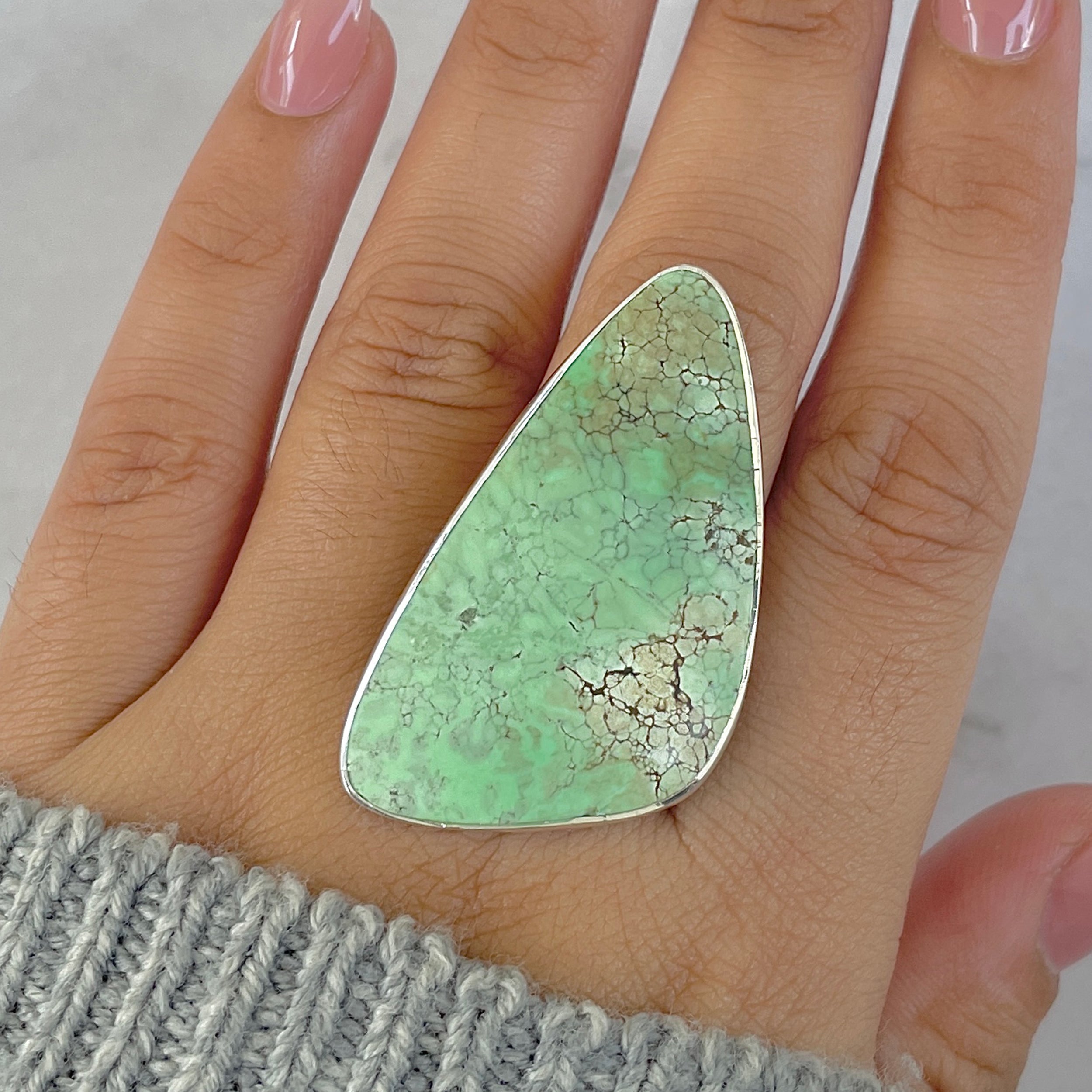 Variscite Adjustable Ring-(VRC-R-43.)