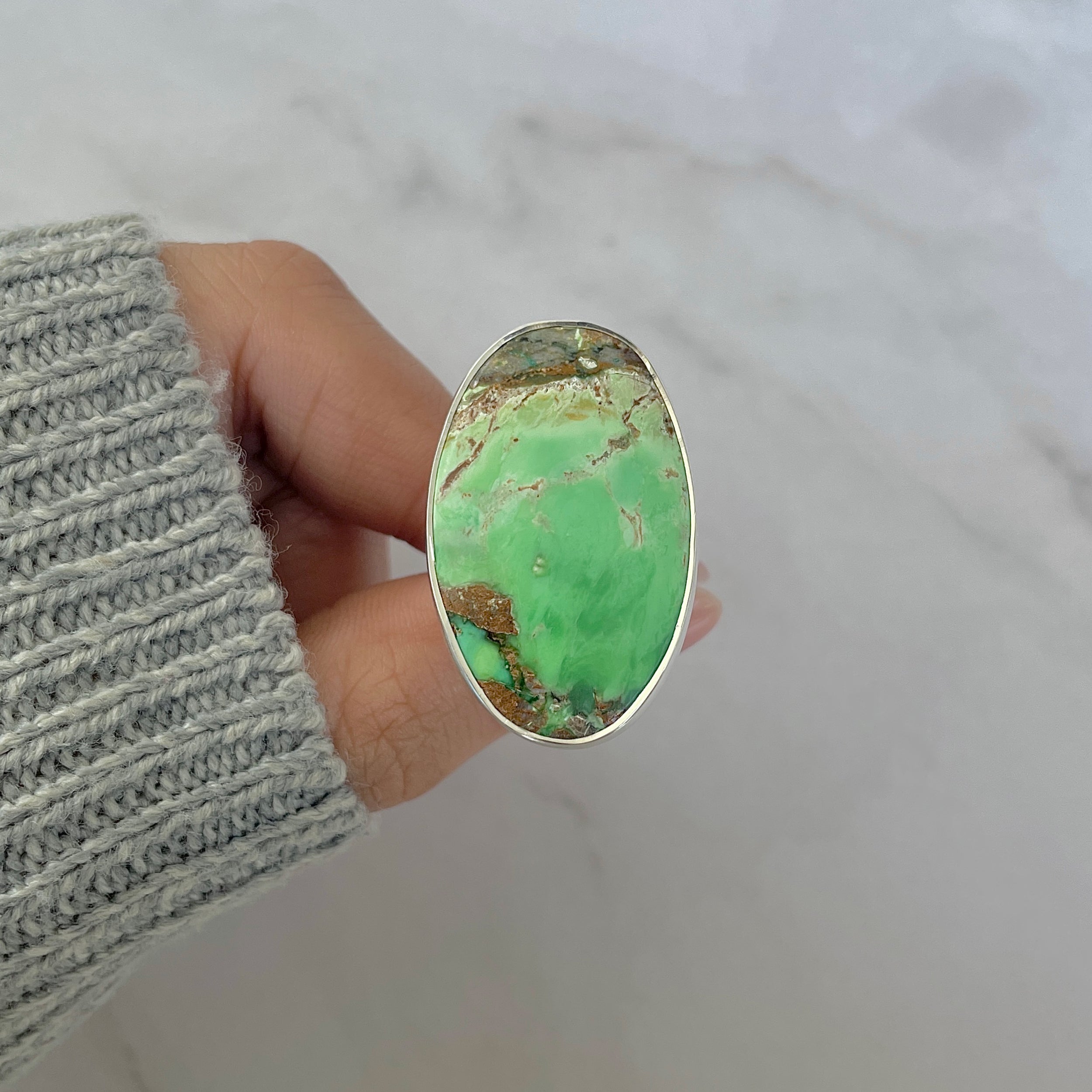 Variscite Adjustable Ring-(VRC-R-46.)