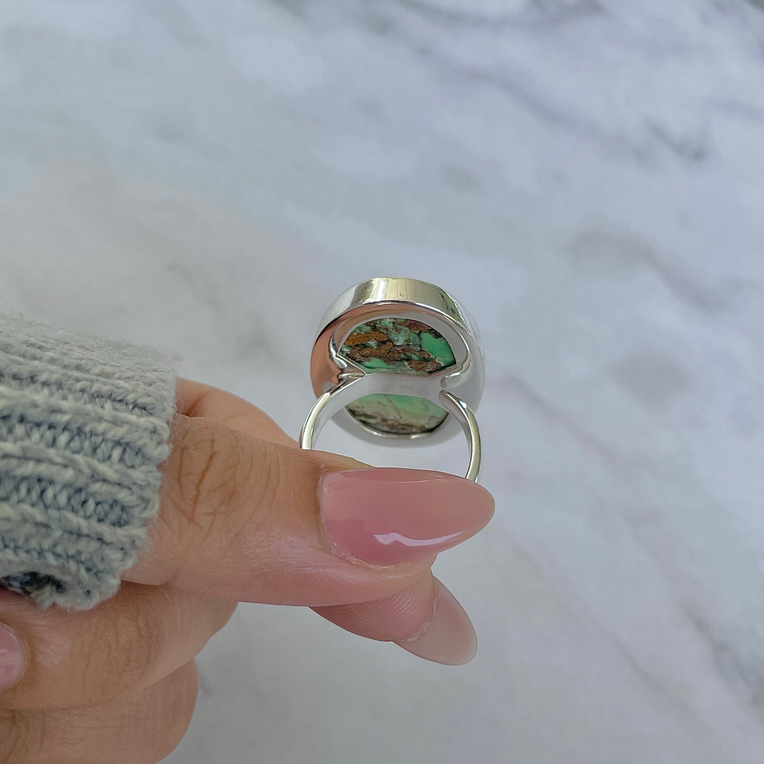 Variscite Adjustable Ring-(VRC-R-46.)