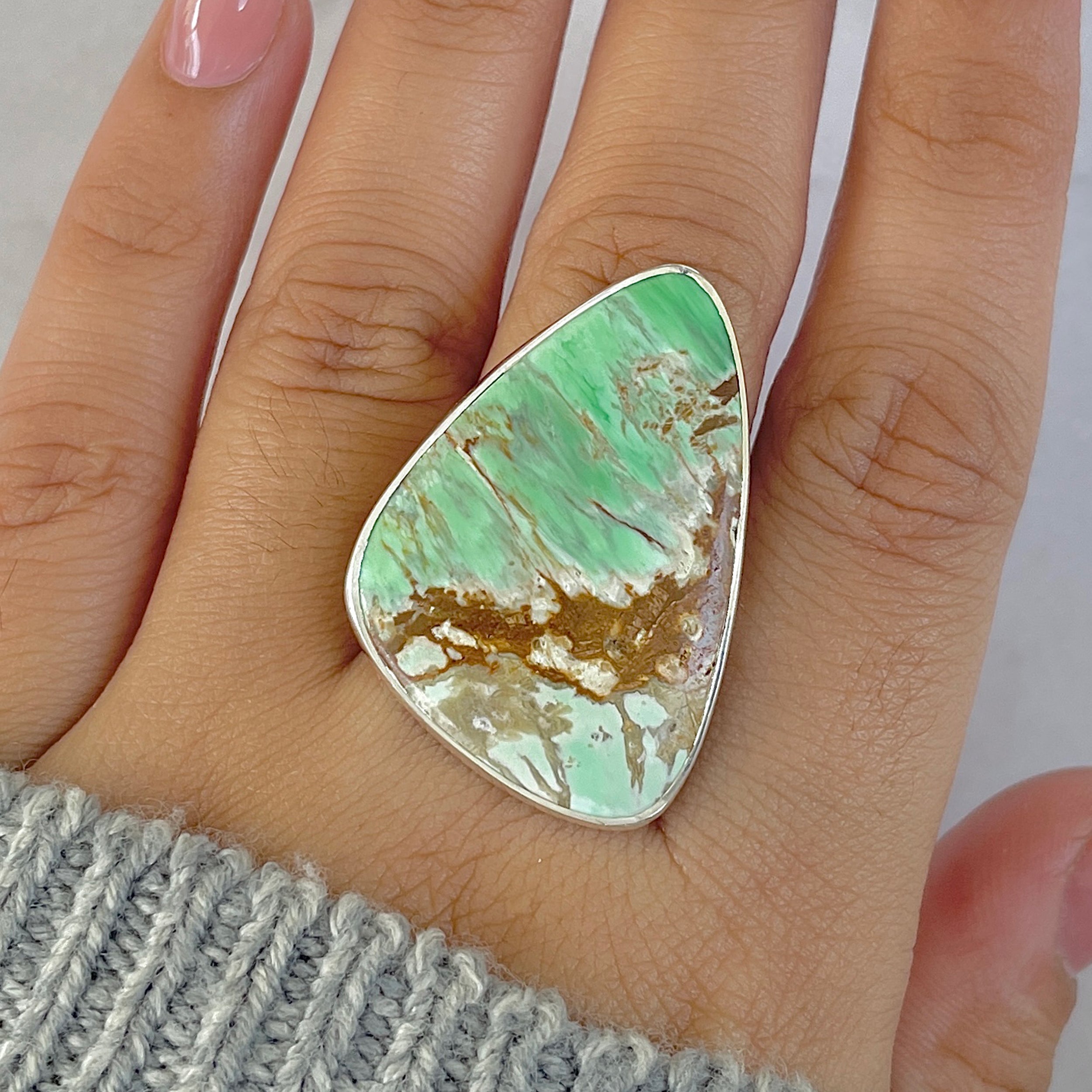 Variscite Adjustable Ring-(VRC-R-48.)