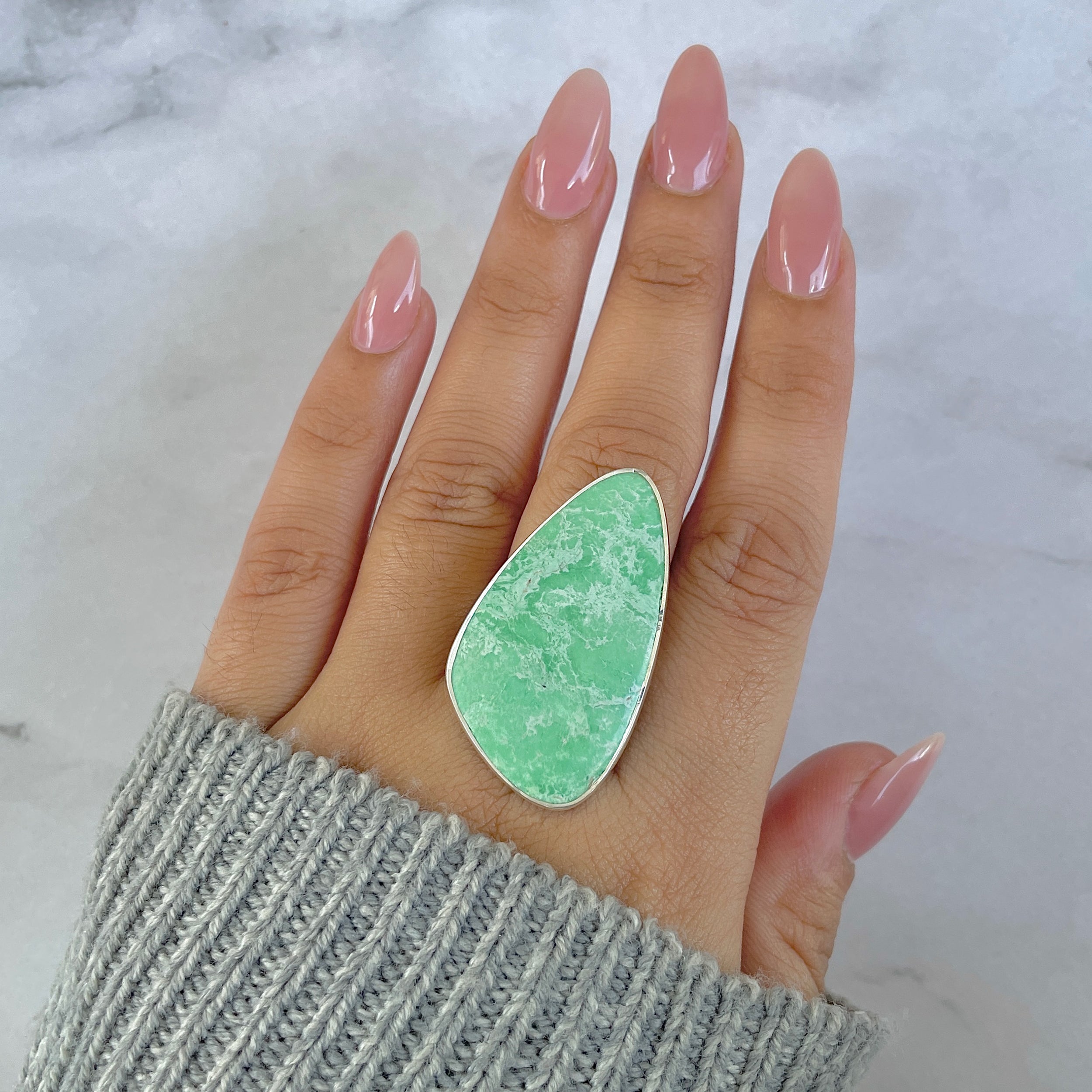 Variscite Adjustable Ring-(VRC-R-49.)