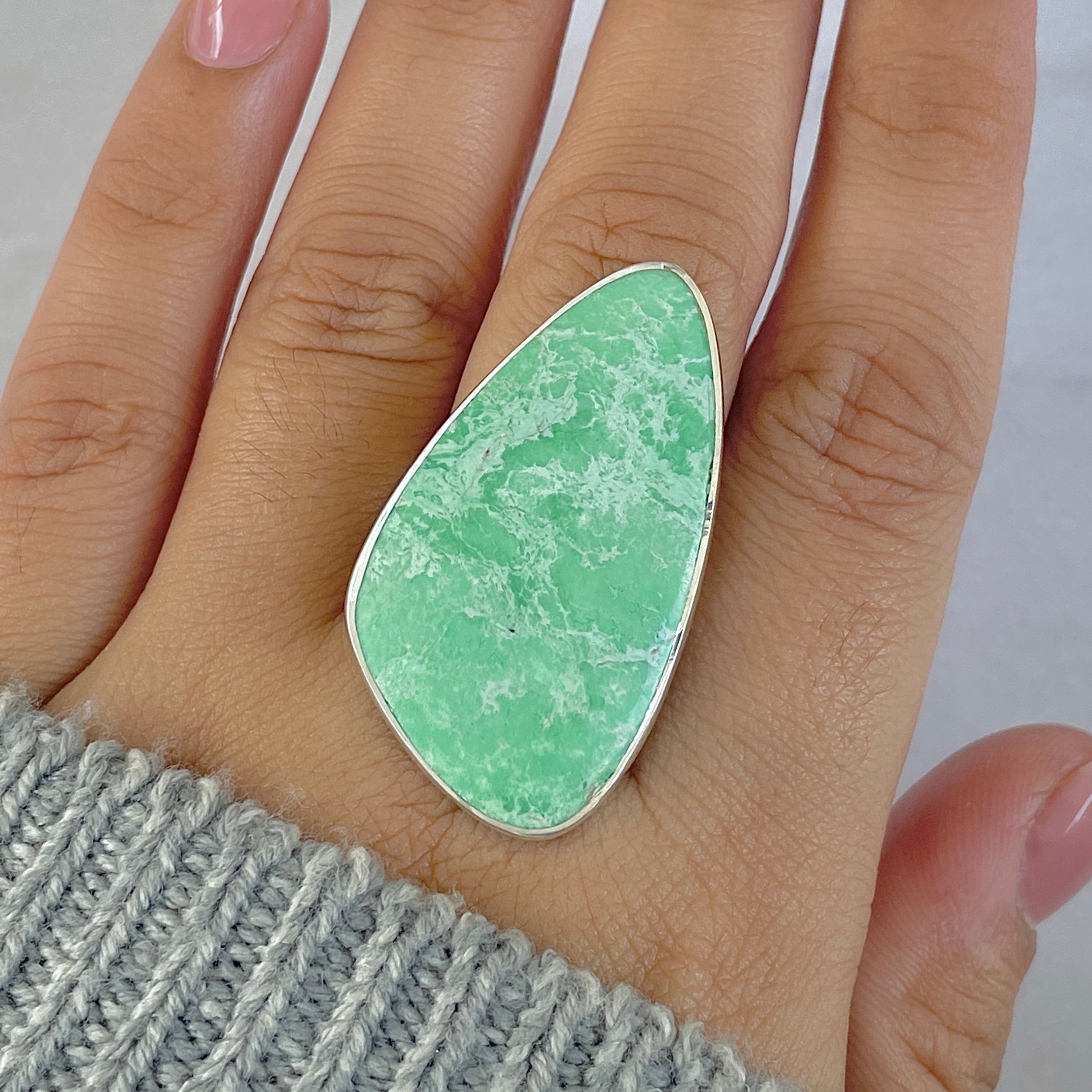 Variscite Adjustable Ring-(VRC-R-49.)