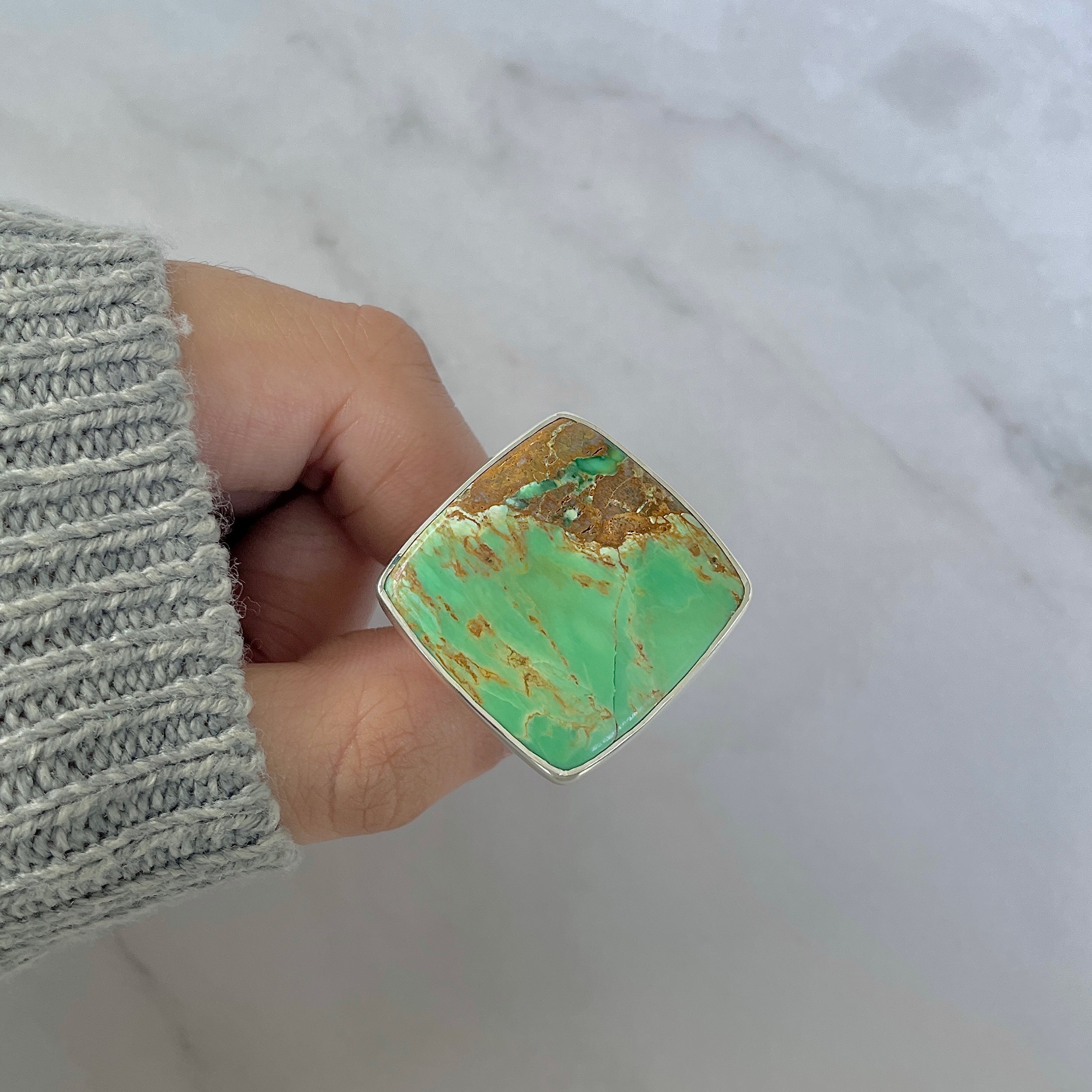 Variscite Adjustable Ring-(VRC-R-52.)