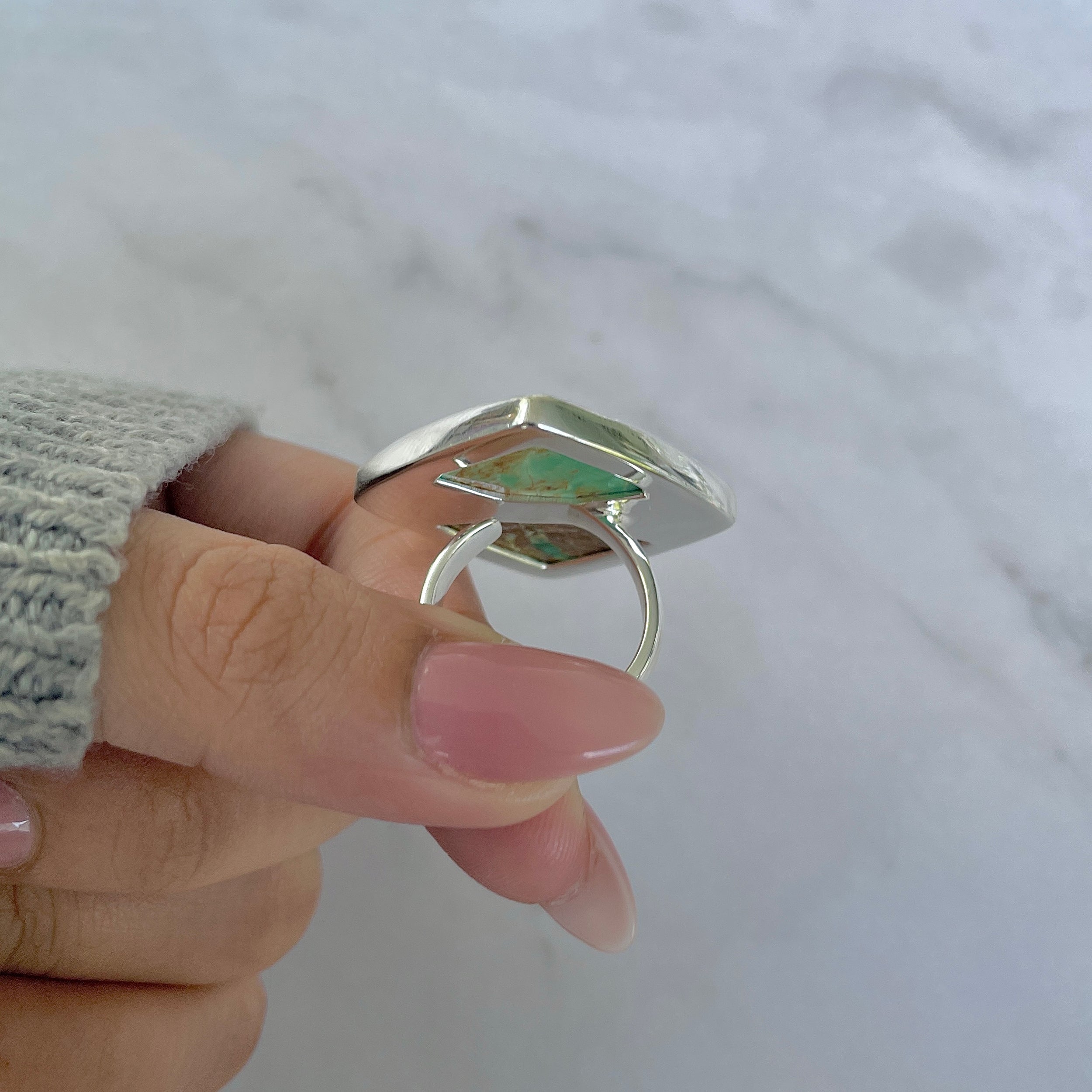 Variscite Adjustable Ring-(VRC-R-52.)