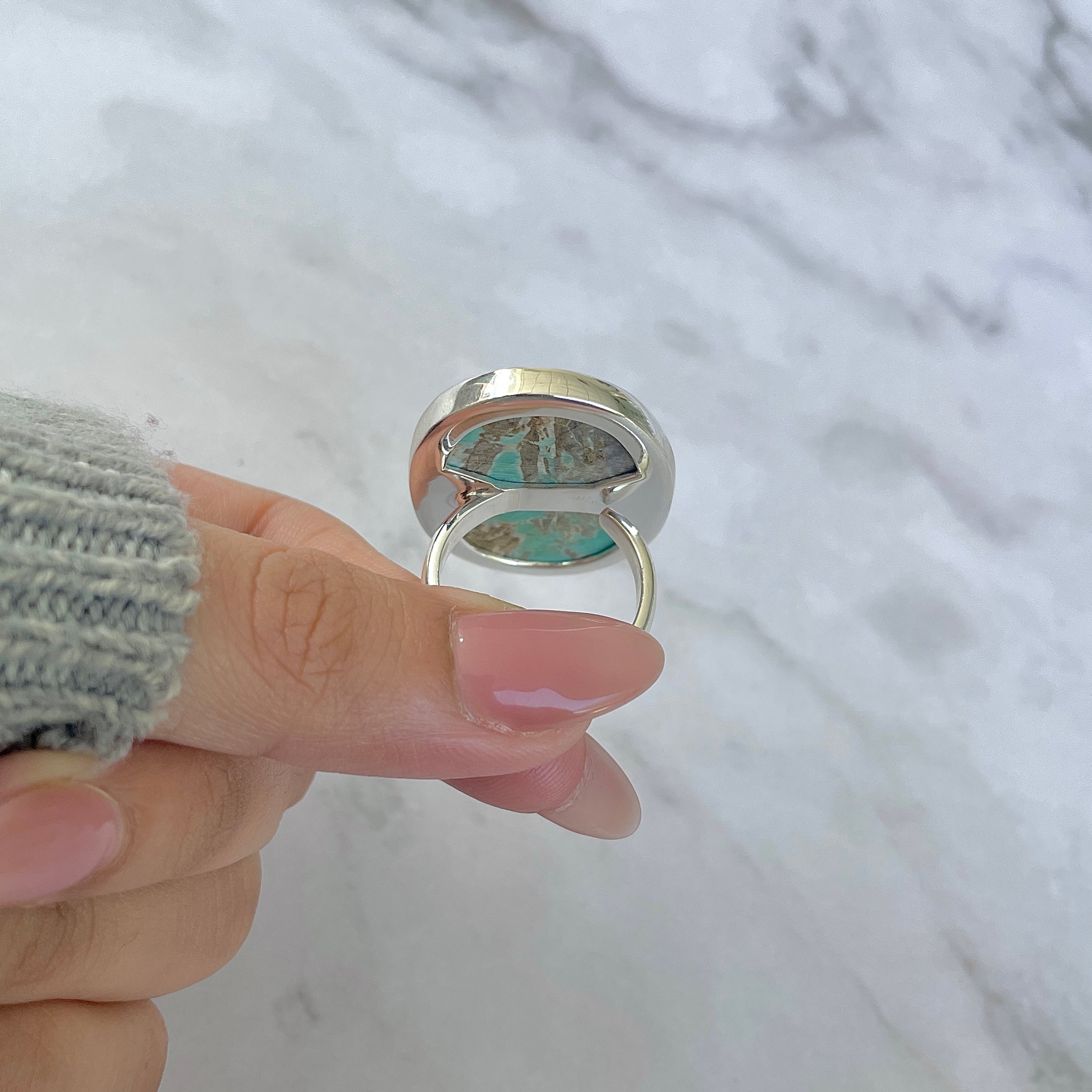 Variscite Adjustable Ring-(VRC-R-54.)