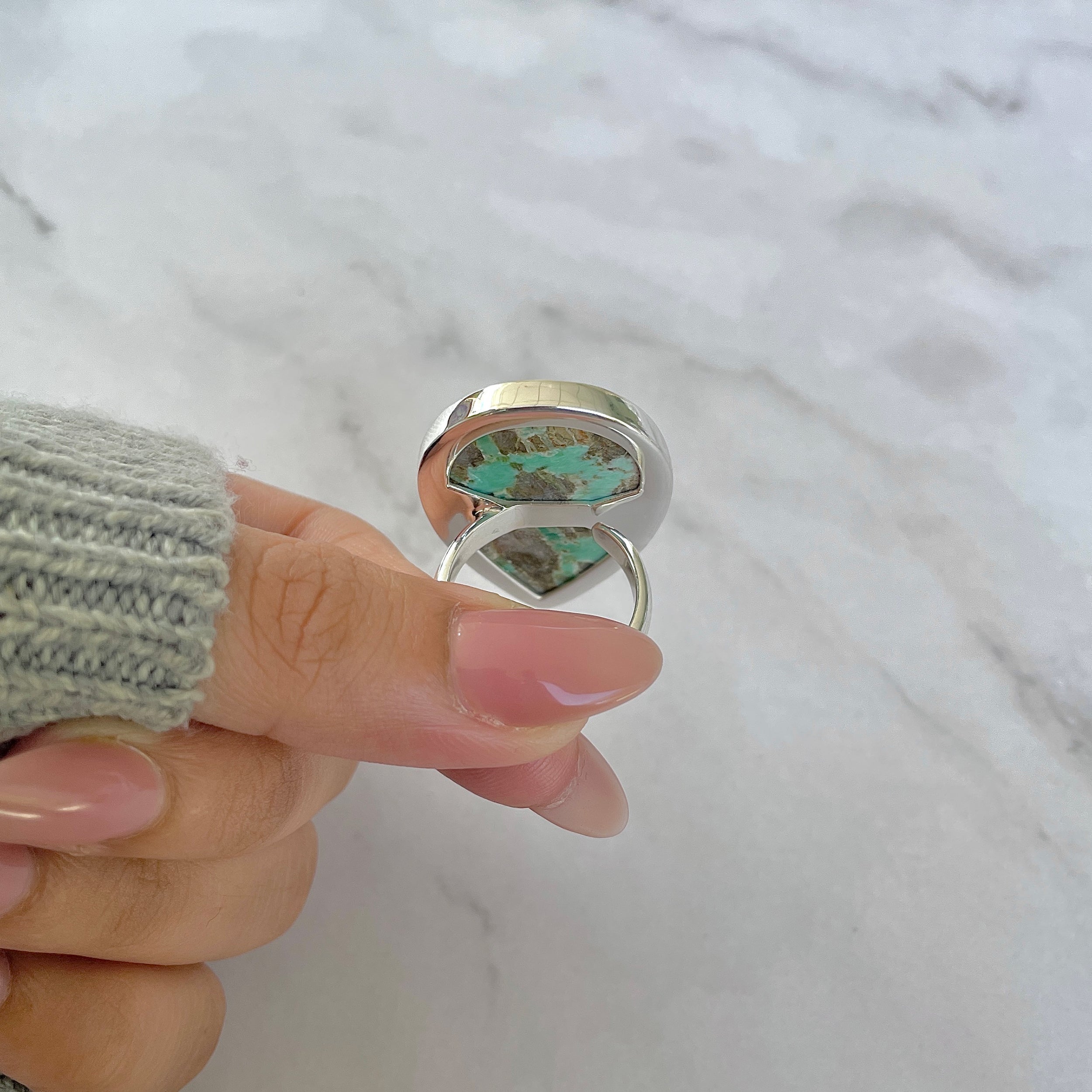 Variscite Adjustable Ring-(VRC-R-55.)