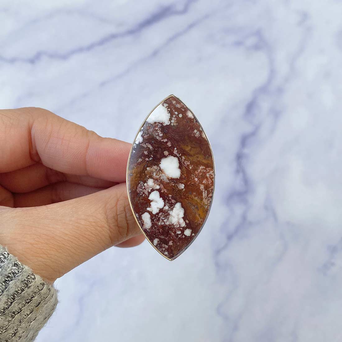 Wild Horse Jasper Adjustable Ring-(WOJ-R-12.)